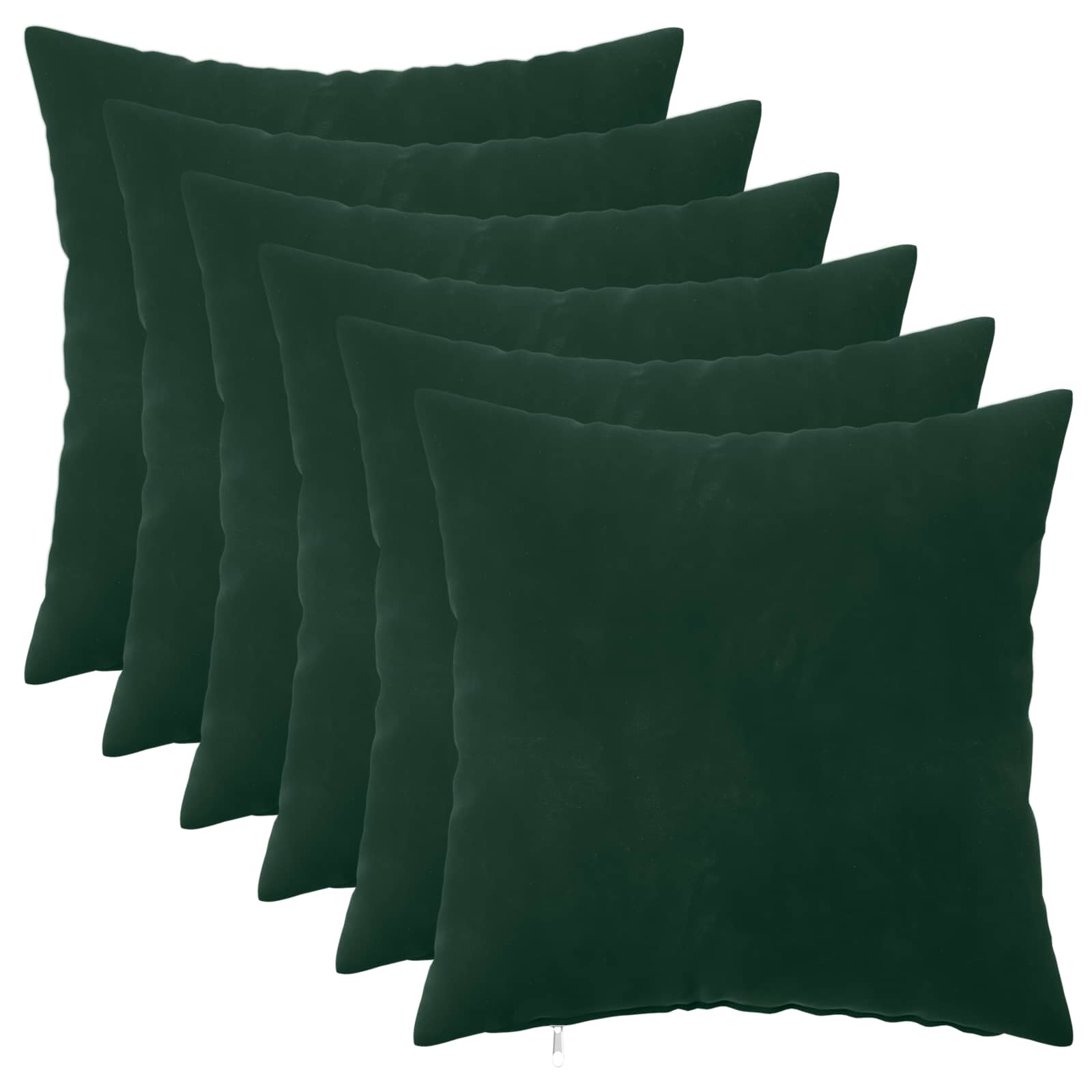 Párna huzat 6 pcs heerlen sötétzöld 40 x 40 cm bársony