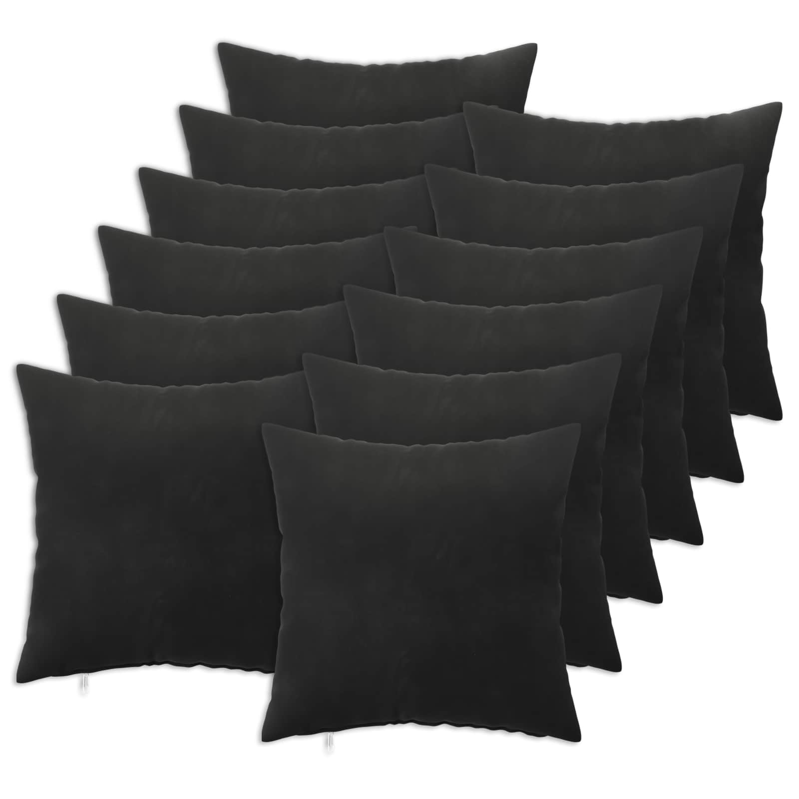 Párna huzat 12 pcs heerlen fekete 40 x 40 cm bársony