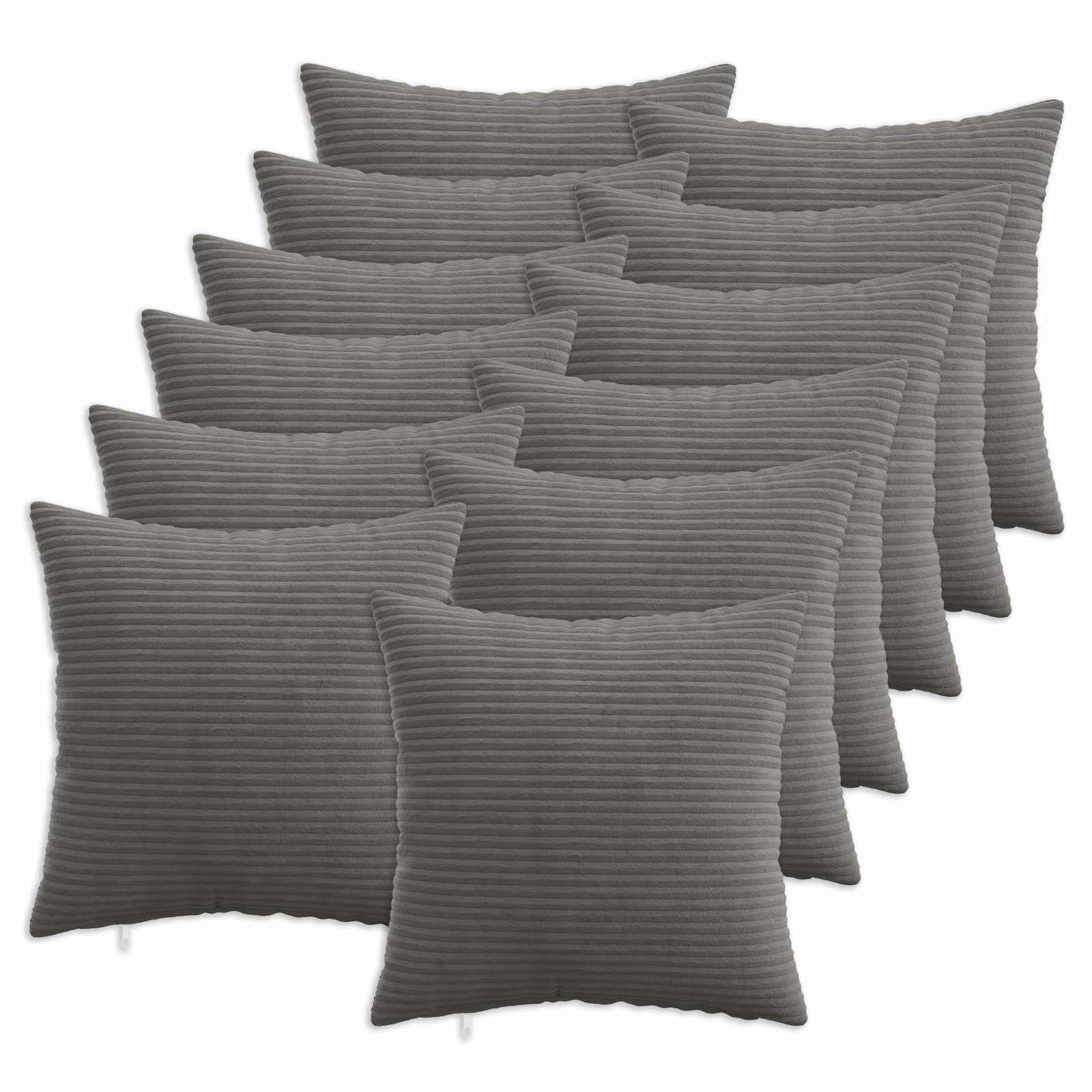 Párna huzat 12 pcs heerlen sötétszürke 40 x 40 cm cord