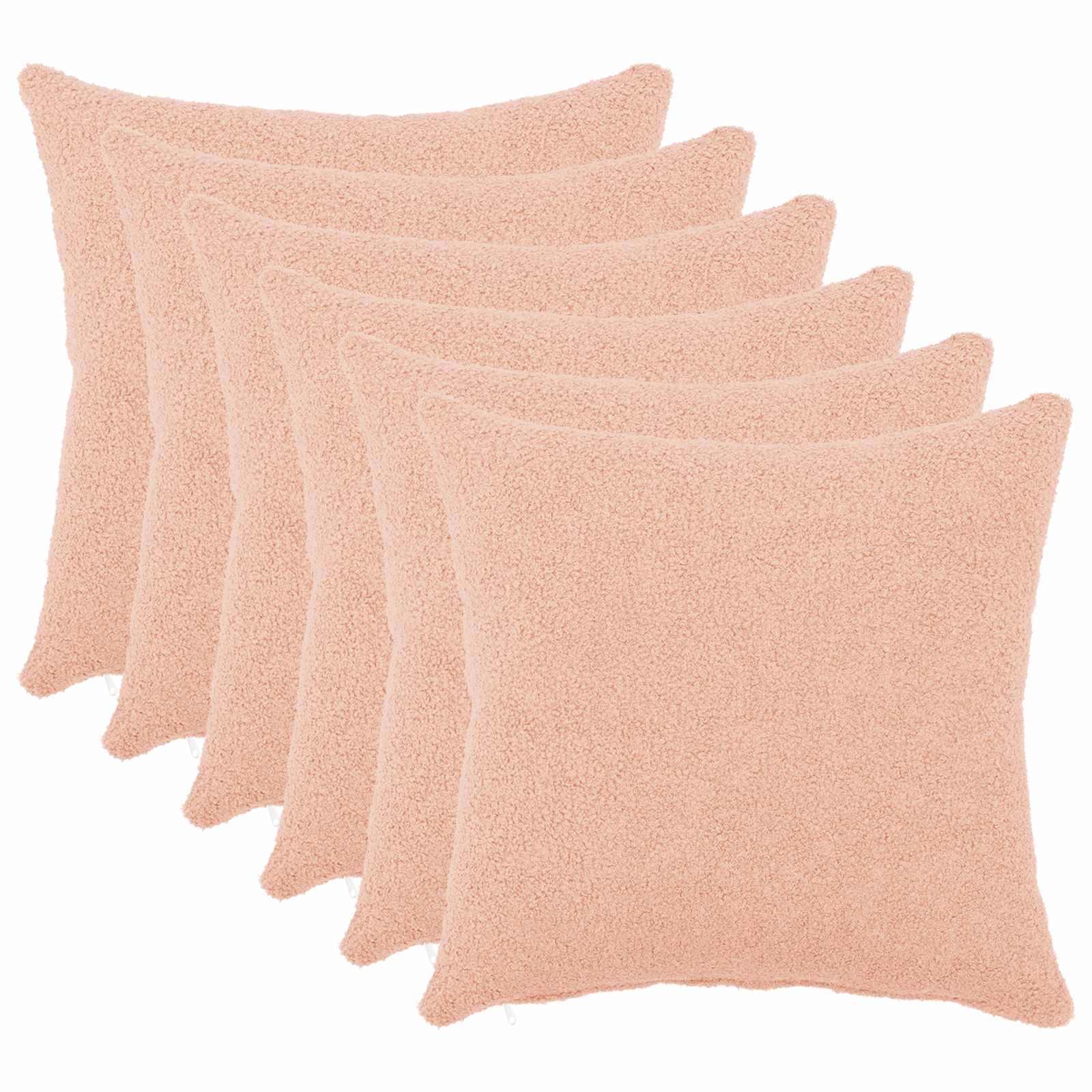 Párna huzat 6 pcs heerlen rózsaszín 40 x 40 cm bouclé
