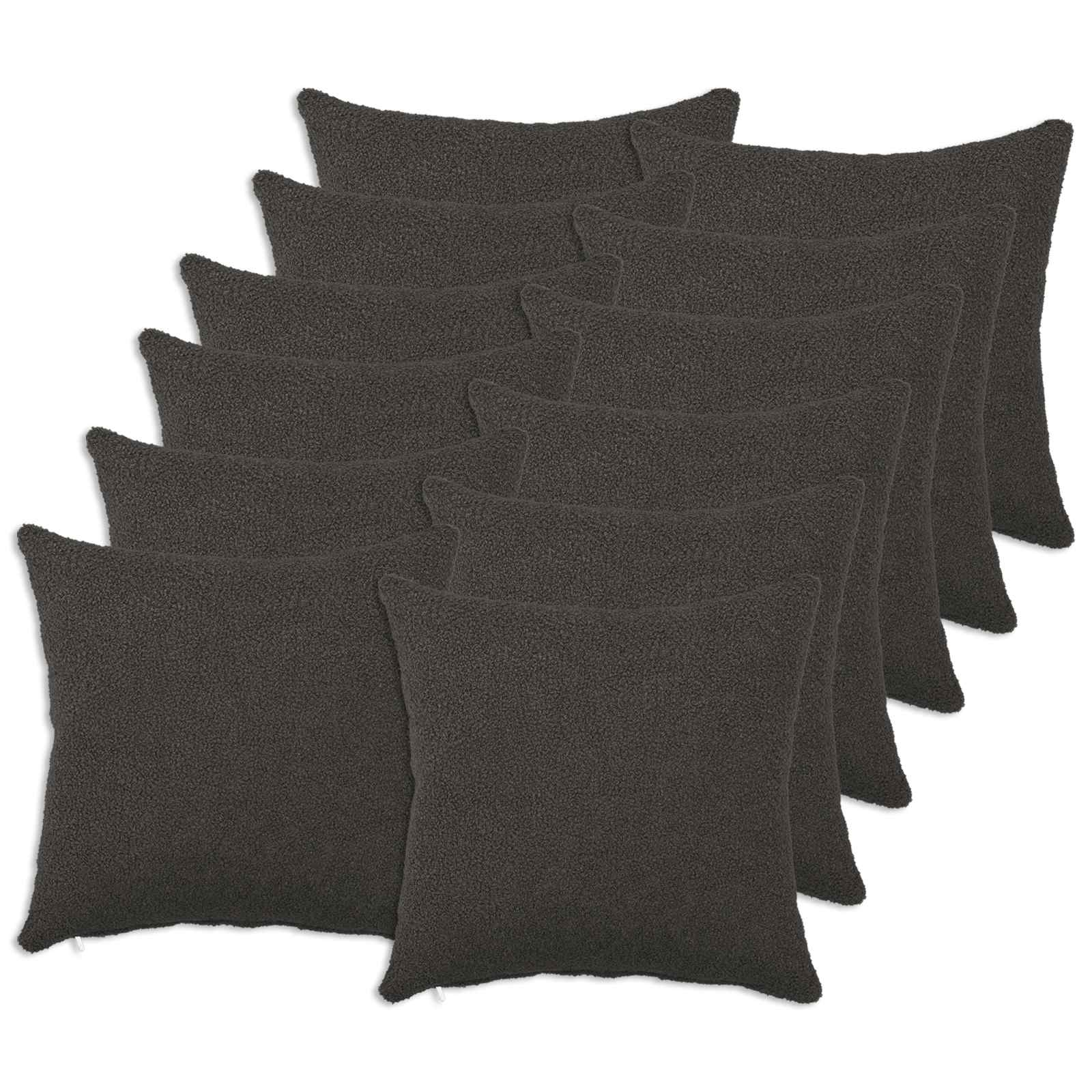 Párna huzat 12 pcs heerlen sötétszürke 40 x 40 cm bouclé