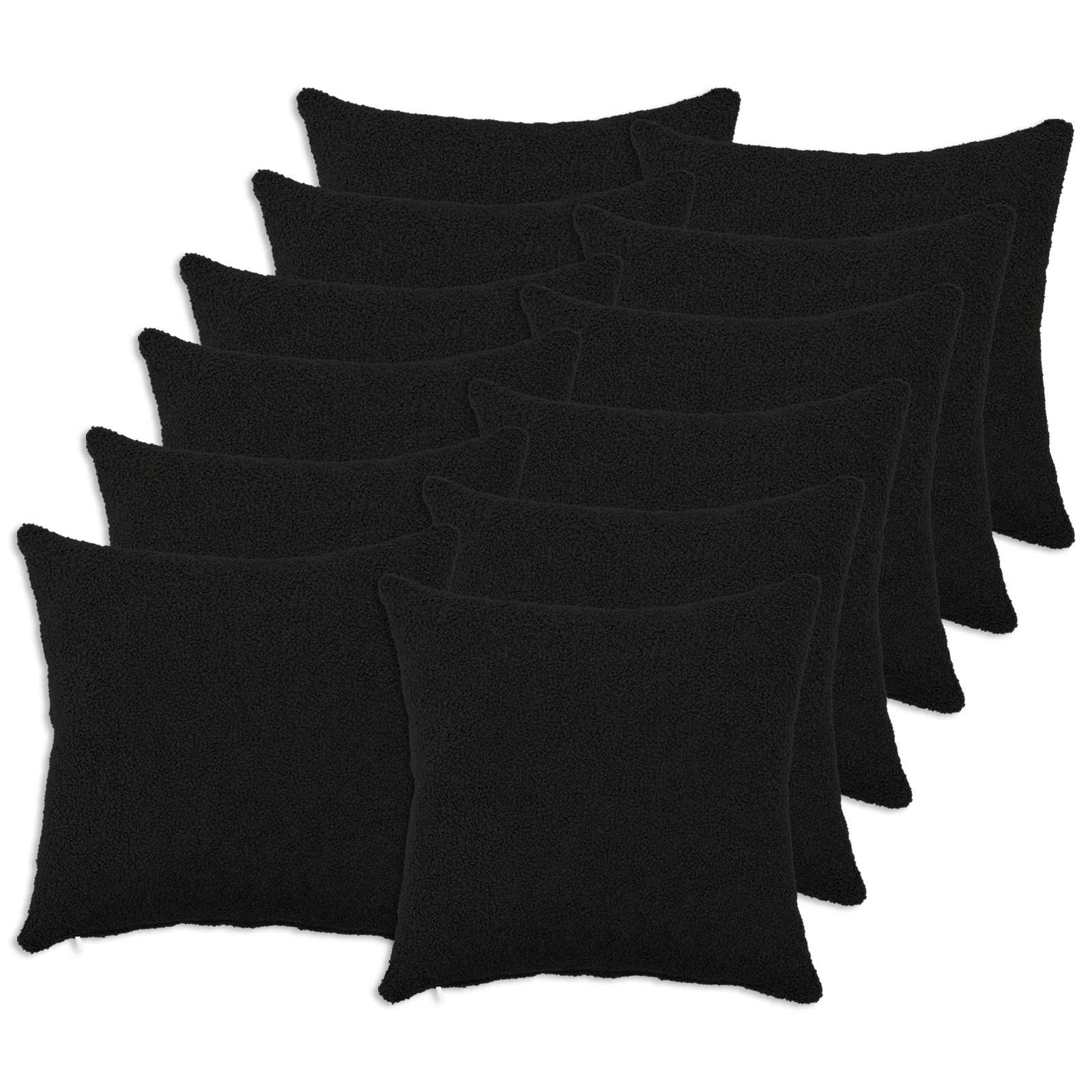 Párna huzat 12 pcs heerlen fekete 40 x 40 cm bouclé
