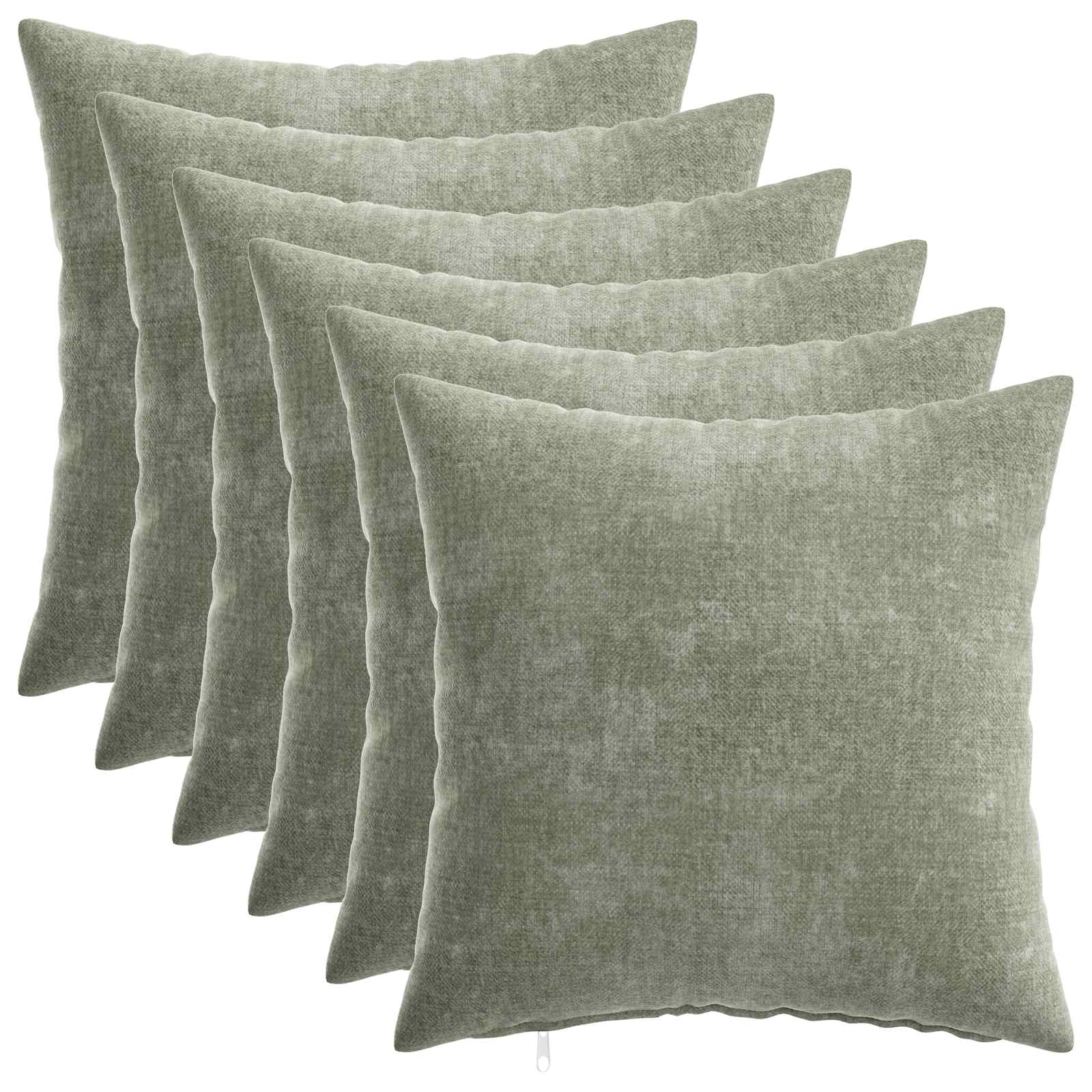 Párna huzat 6 pcs heerlen zöld 40 x 40 cm chenille szövet