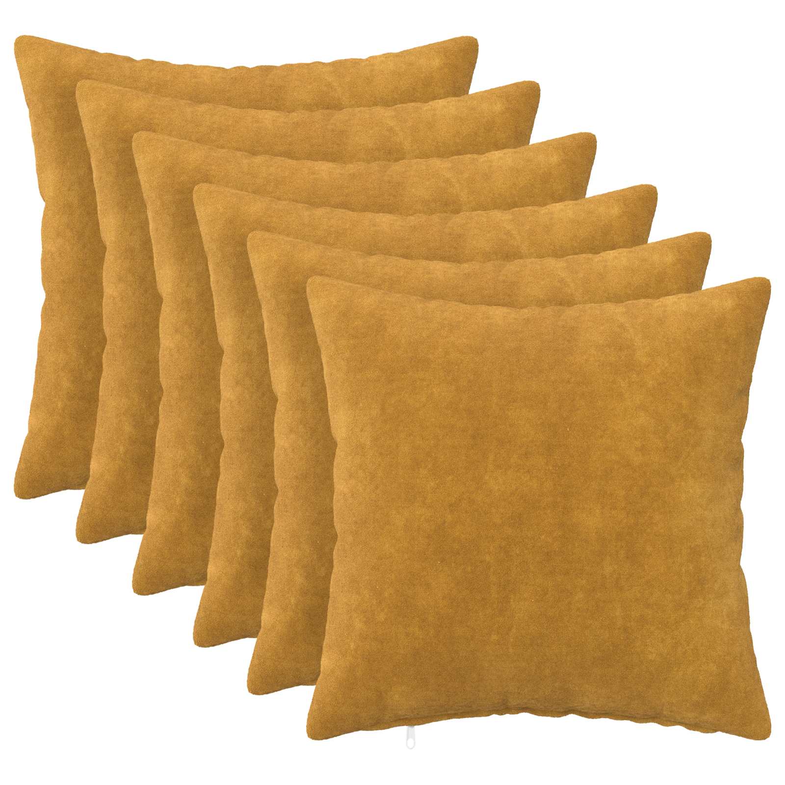 Párna huzat 6 pcs heerlen sárga 40 x 40 cm mikroszálas plüss