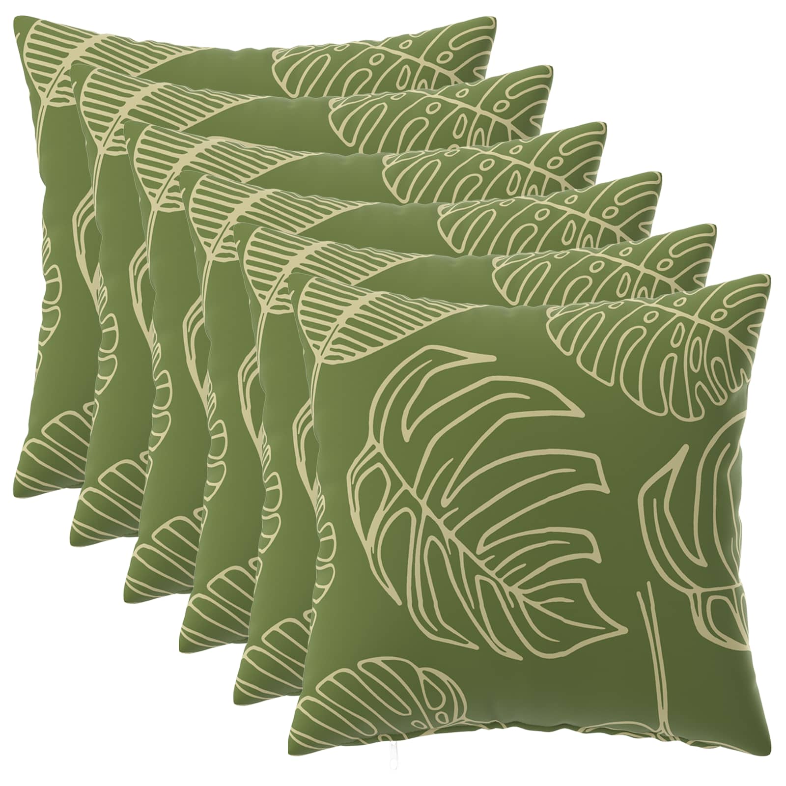 Párna huzat 6 pcs heerlen levélminta 40 x 40 cm poliészter