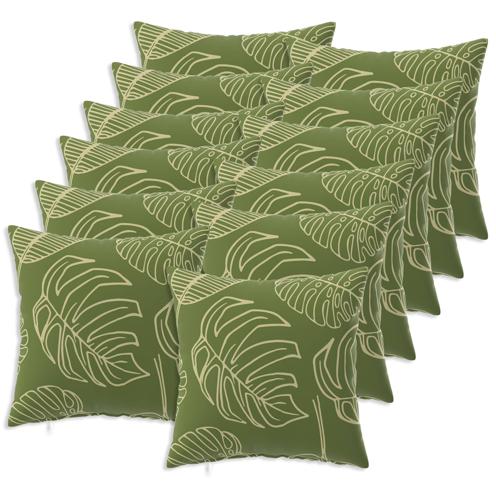 Párna huzat 12 pcs heerlen levélminta 40 x 40 cm poliészter