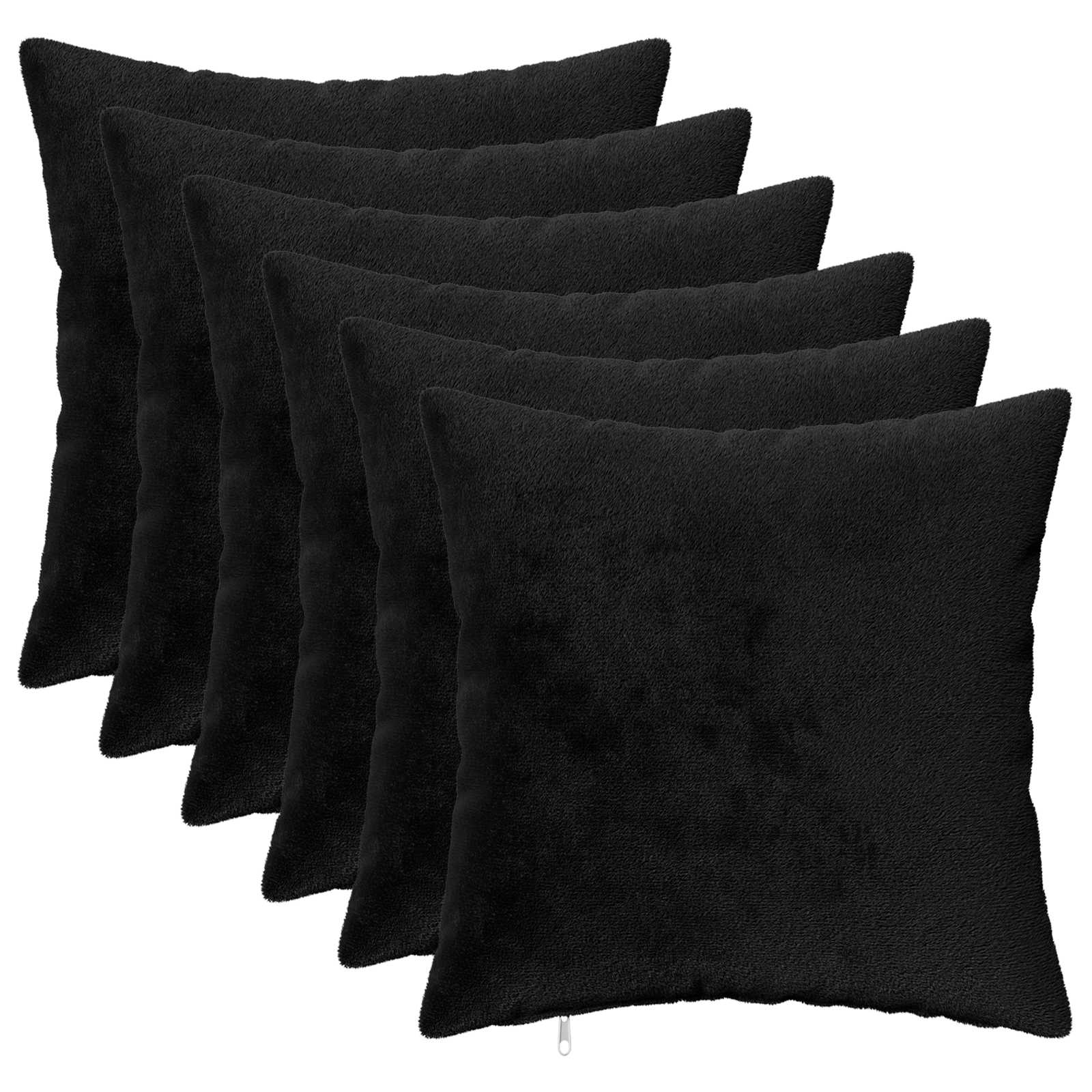 Párna huzat 6 pcs heerlen fekete 40 x 40 cm flanell
