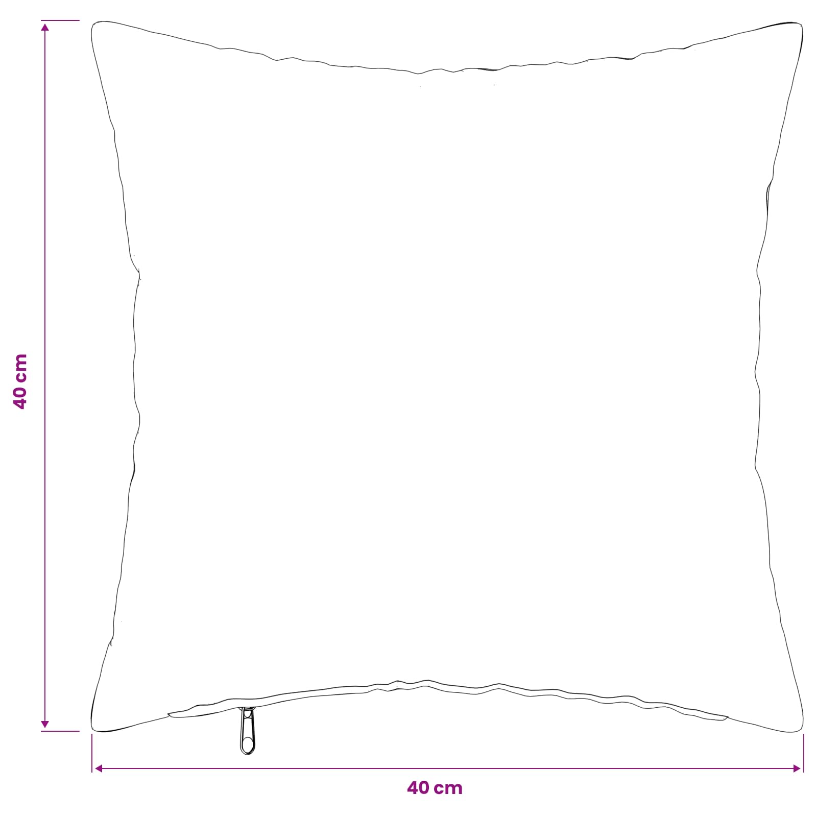 Párna huzat 6 pcs heerlen fekete 40 x 40 cm flanell