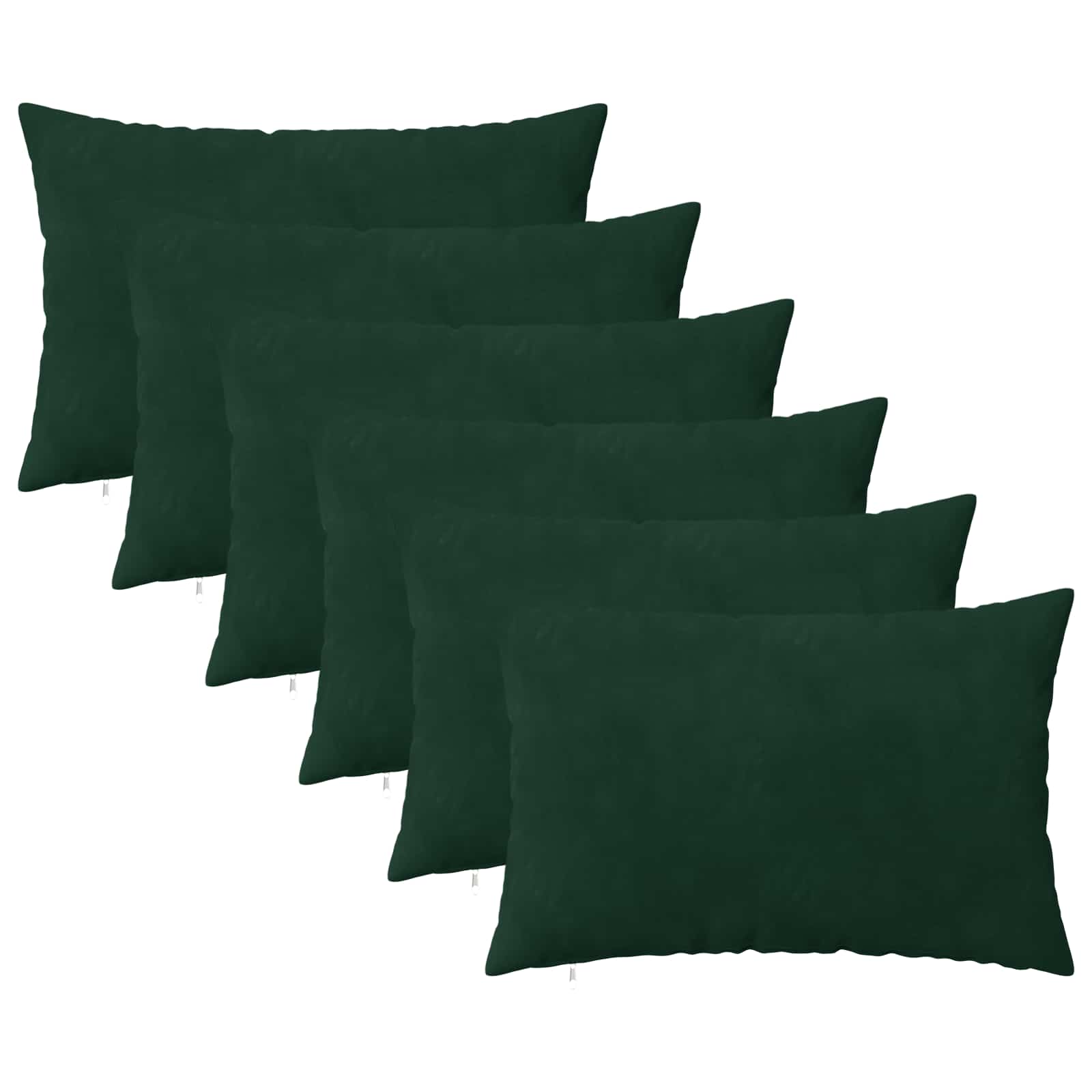Párna huzat 6 pcs heerlen sötétzöld 40 x 60 cm bársony