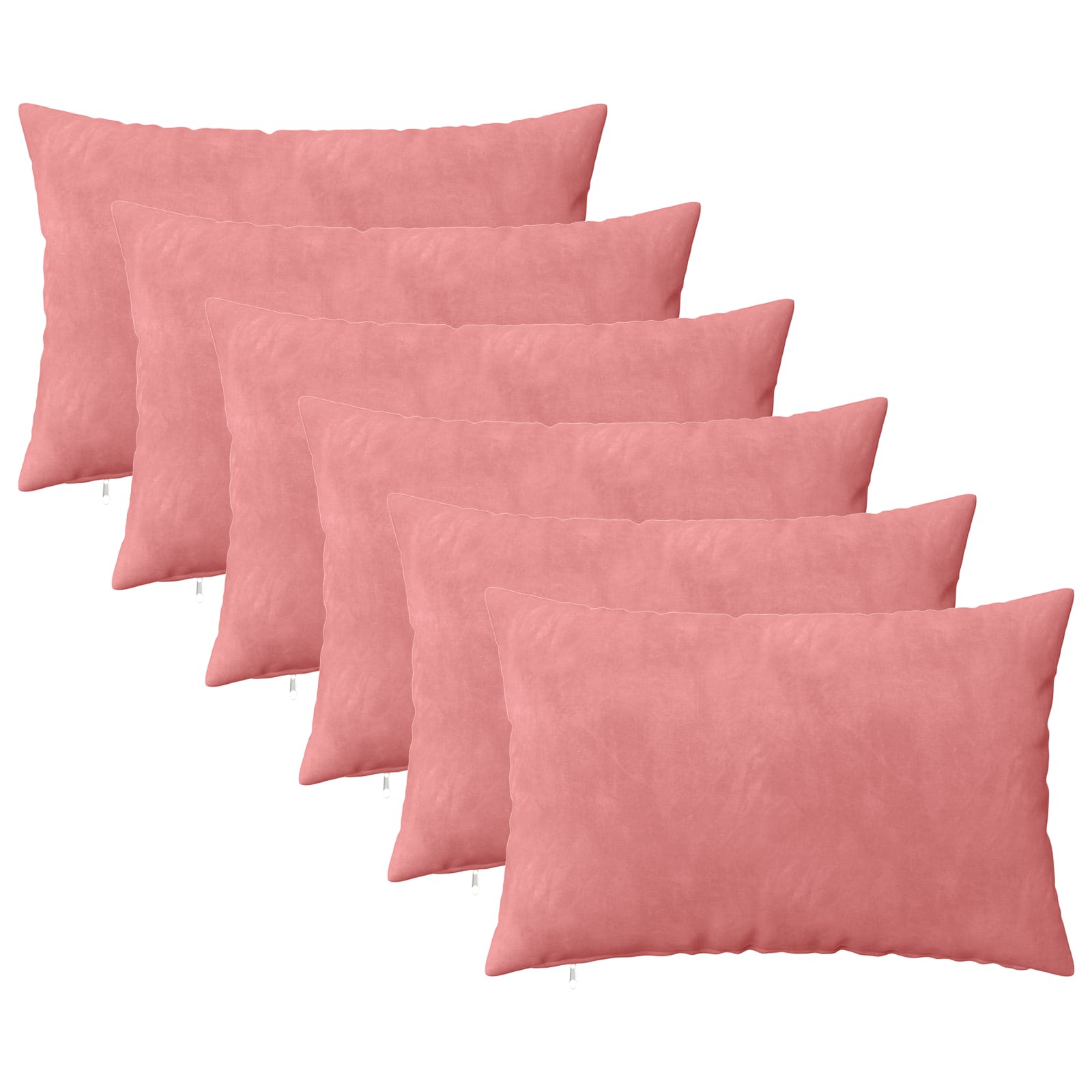 Párna huzat 6 pcs heerlen rózsaszín 40 x 60 cm bársony