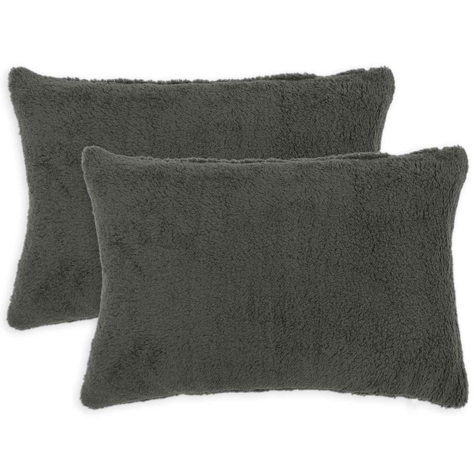 Párna huzat 2 pcs heerlen sötétszürke 40 x 60 cm bouclé