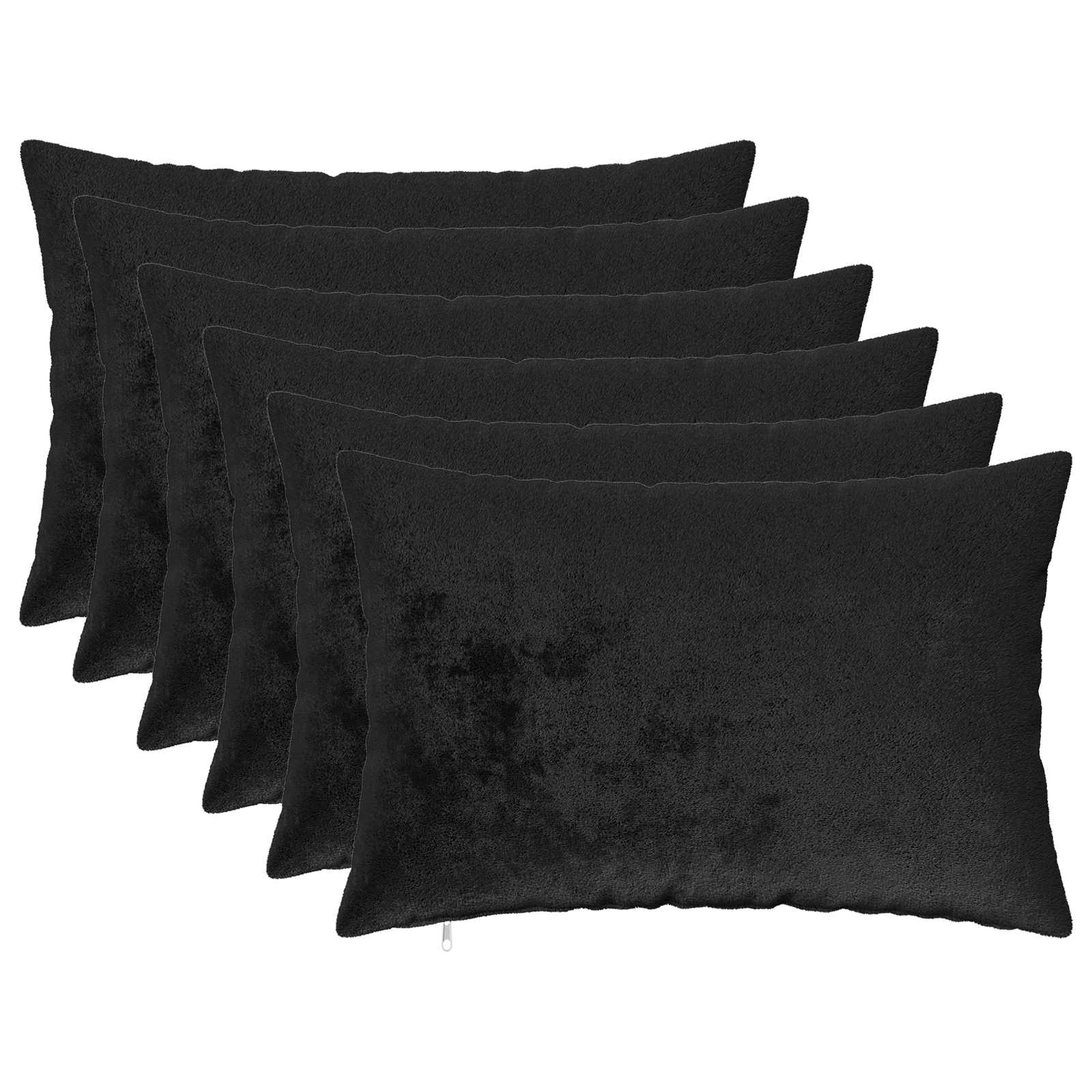 Párna huzat 6 pcs heerlen fekete 40 x 60 cm flanell