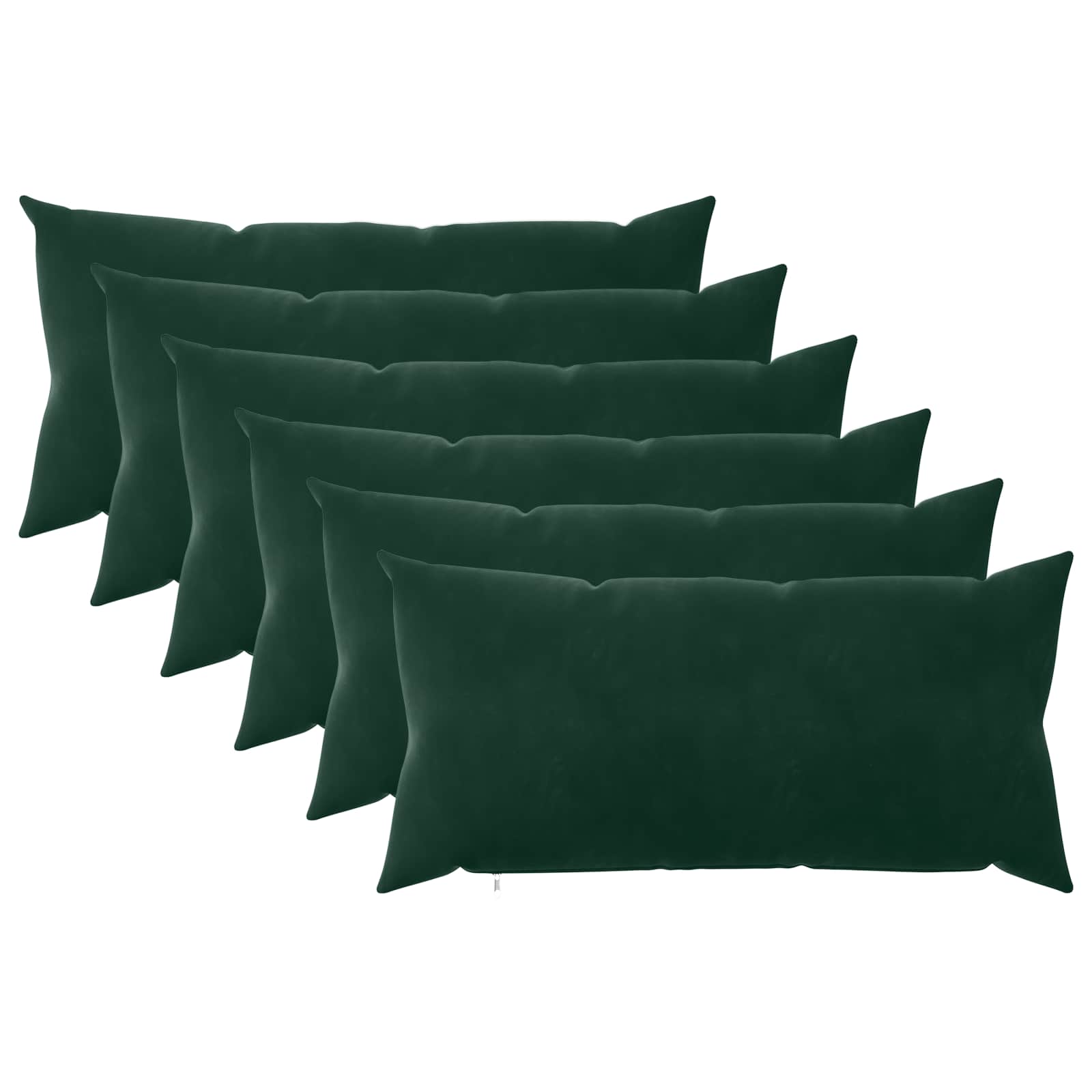 Párna huzat 6 pcs heerlen sötétzöld 40 x 70 cm bársony
