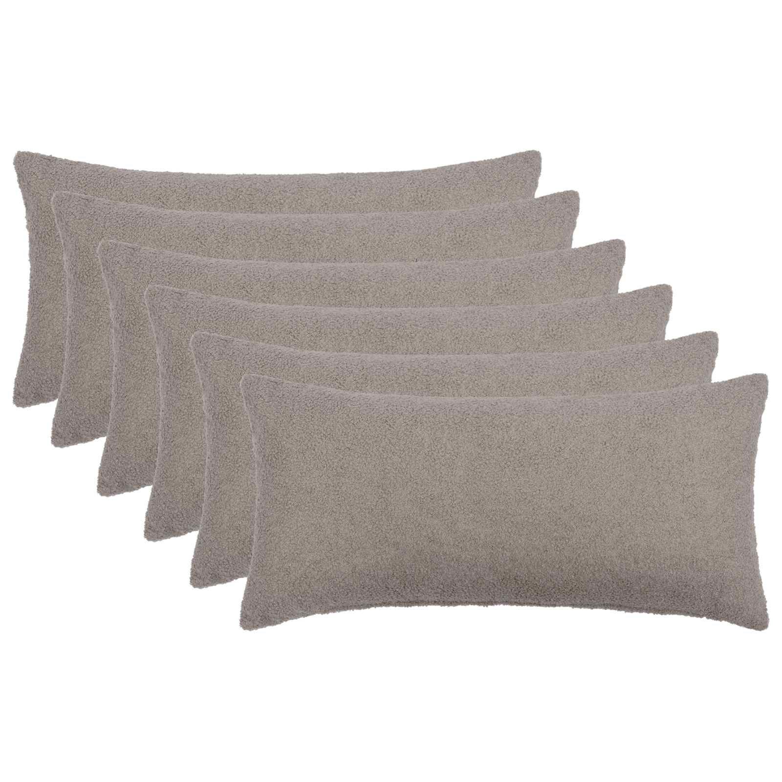 Párna huzat 6 pcs heerlen világosszürke 40 x 70 cm bouclé