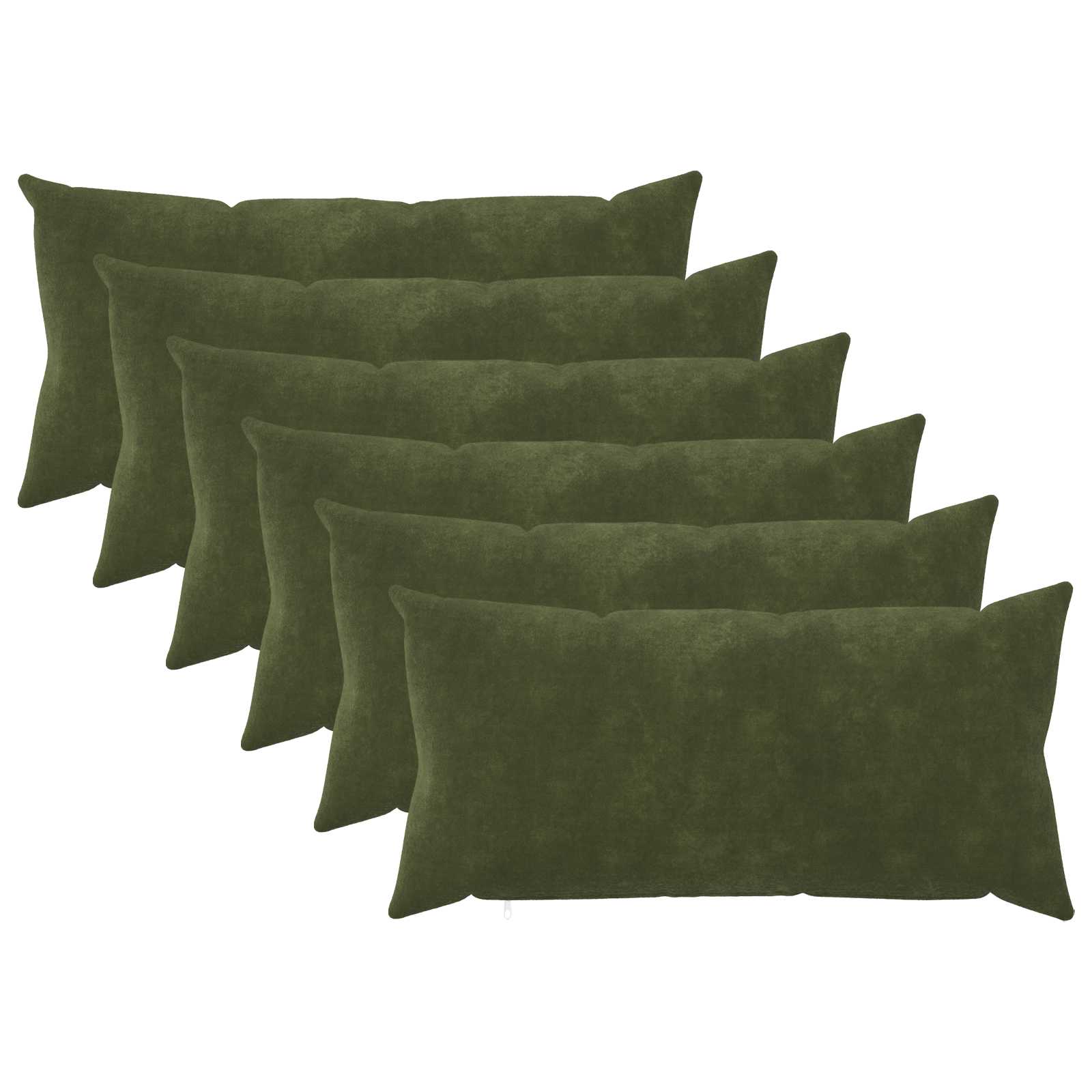 Párna huzat 6 pcs heerlen zöld 40 x 70 cm mikroszálas plüss