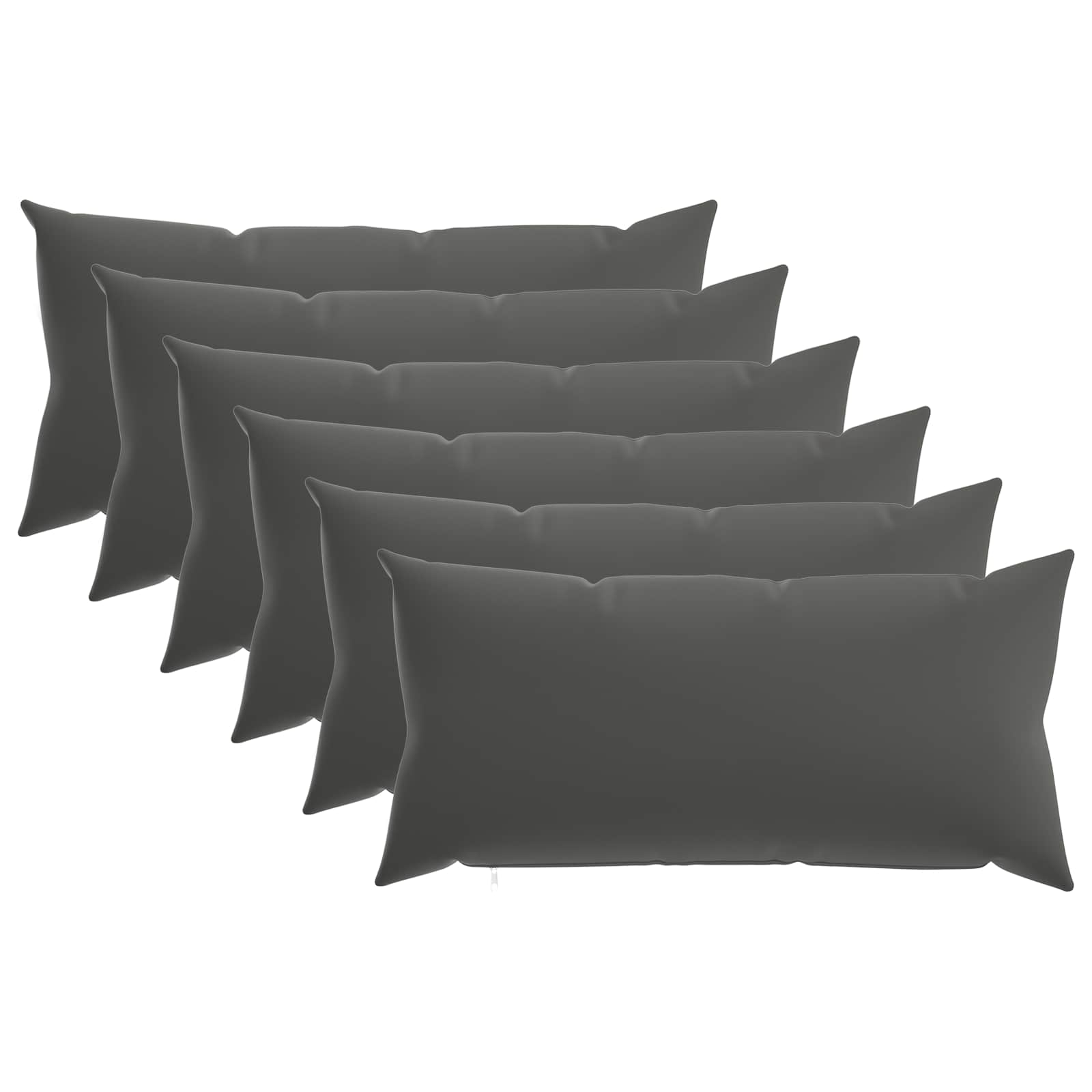 Párna huzat 6 pcs heerlen antracitszürke 40 x 70 cm poliészter