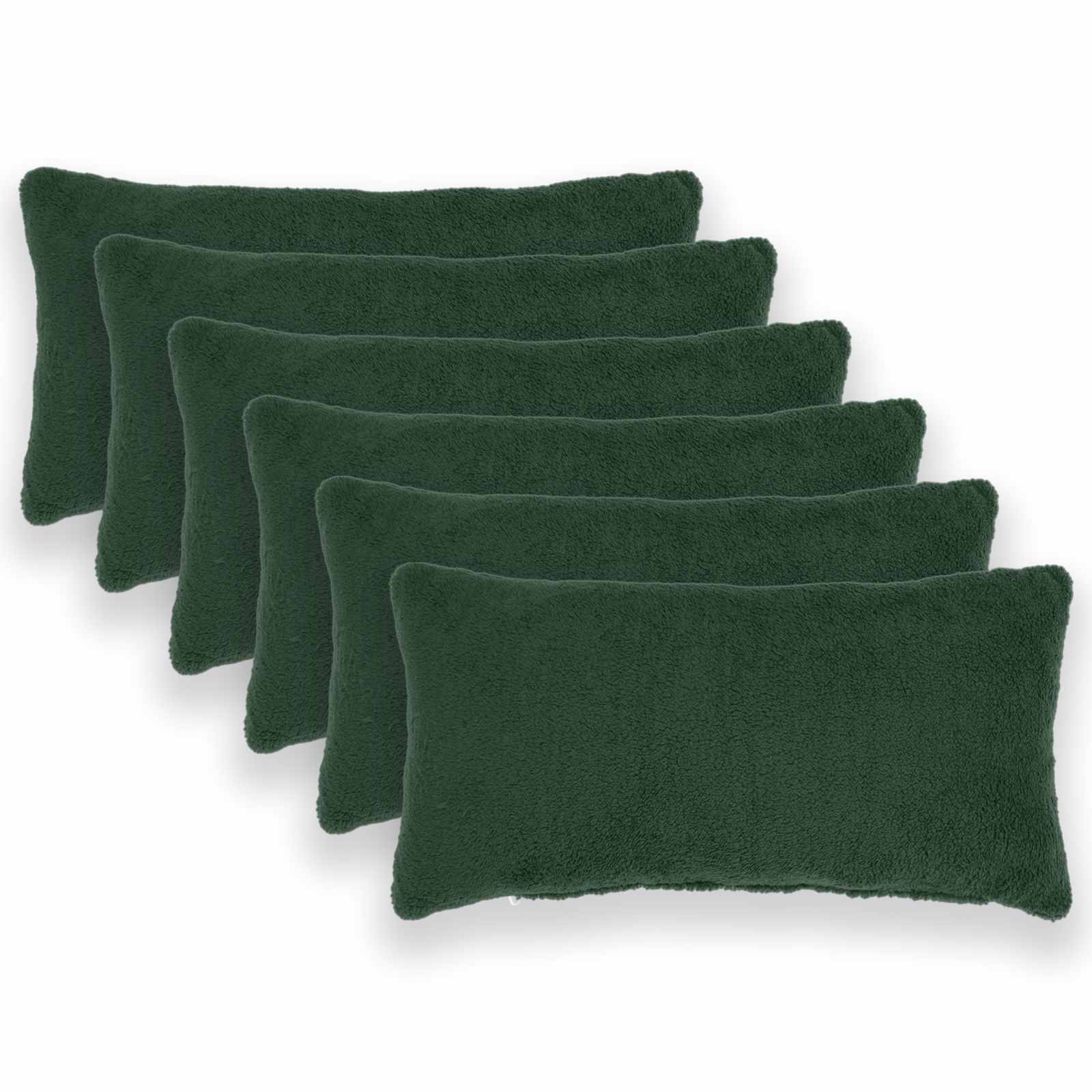 Párna huzat 6 pcs heerlen sötétzöld 40 x 70 cm bouclé
