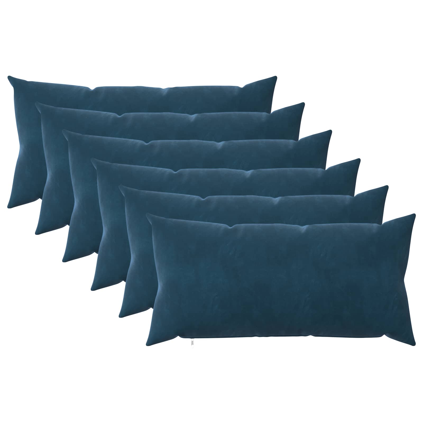 Párna huzat 6 pcs heerlen kék 40 x 80 cm bársony