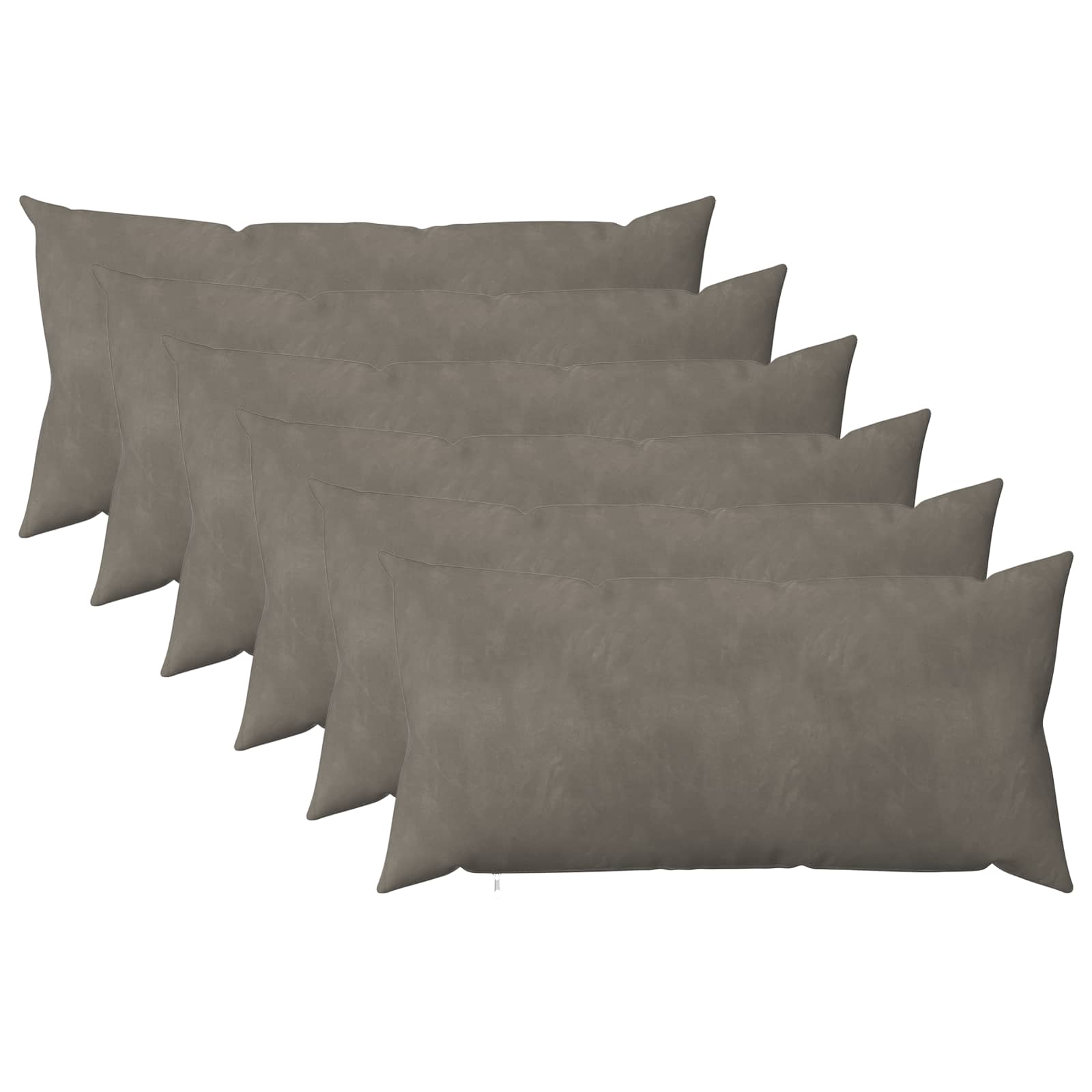 Párna huzat 6 pcs heerlen világosszürke 40 x 80 cm bársony