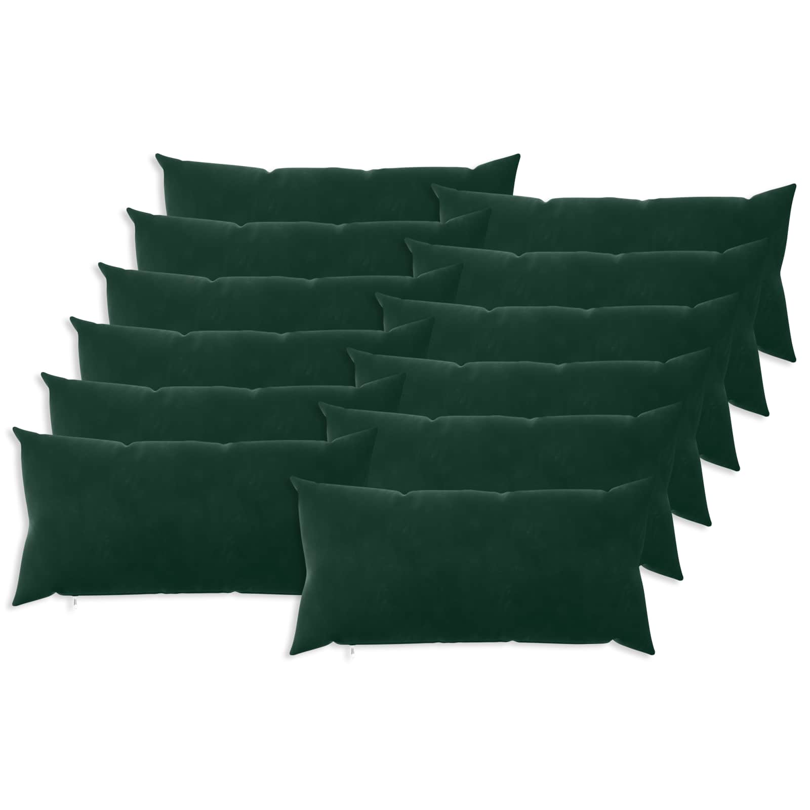 Párna huzat 12 pcs heerlen sötétzöld 40 x 80 cm bársony