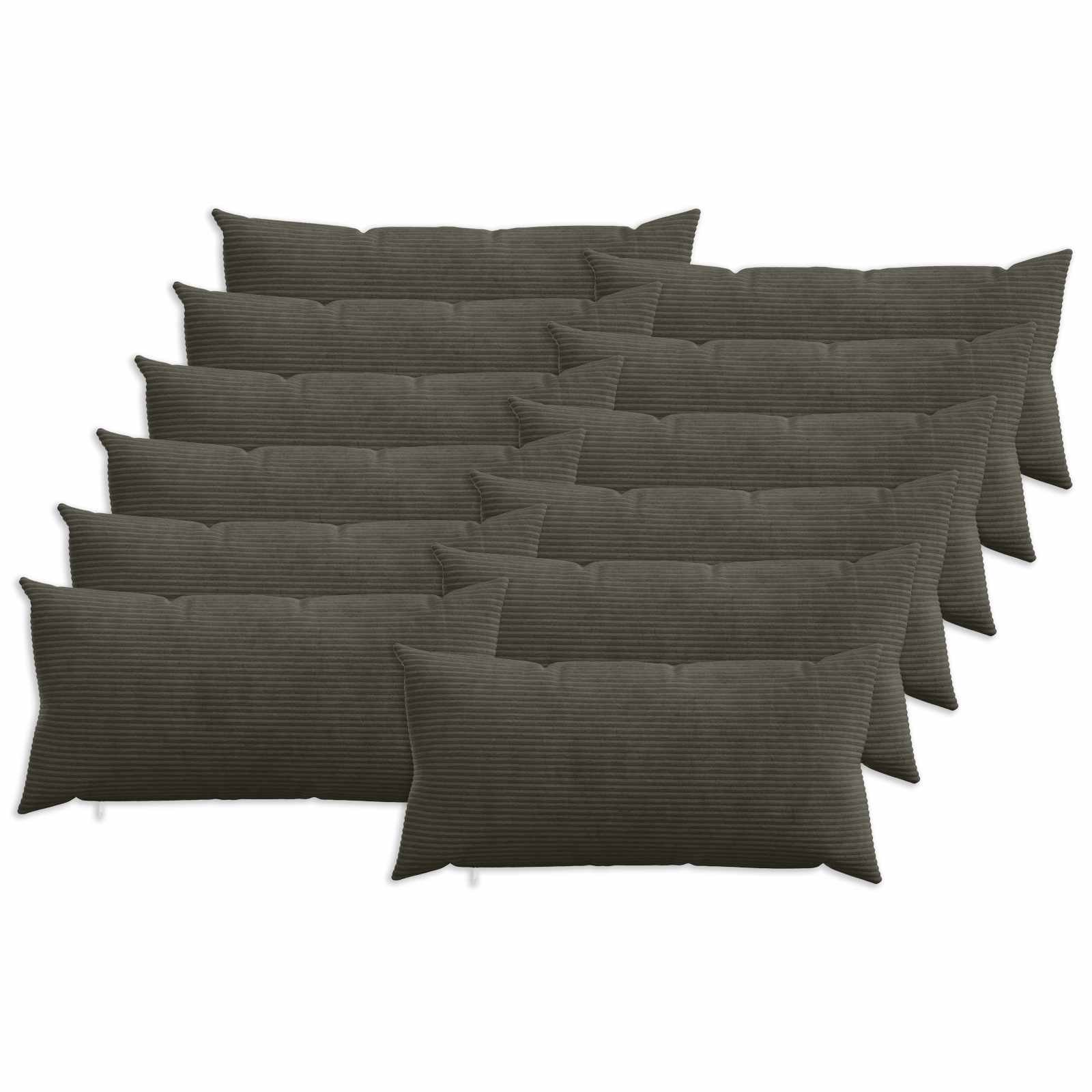 Párna huzat 12 pcs heerlen antracitszürke 40 x 80 cm cord