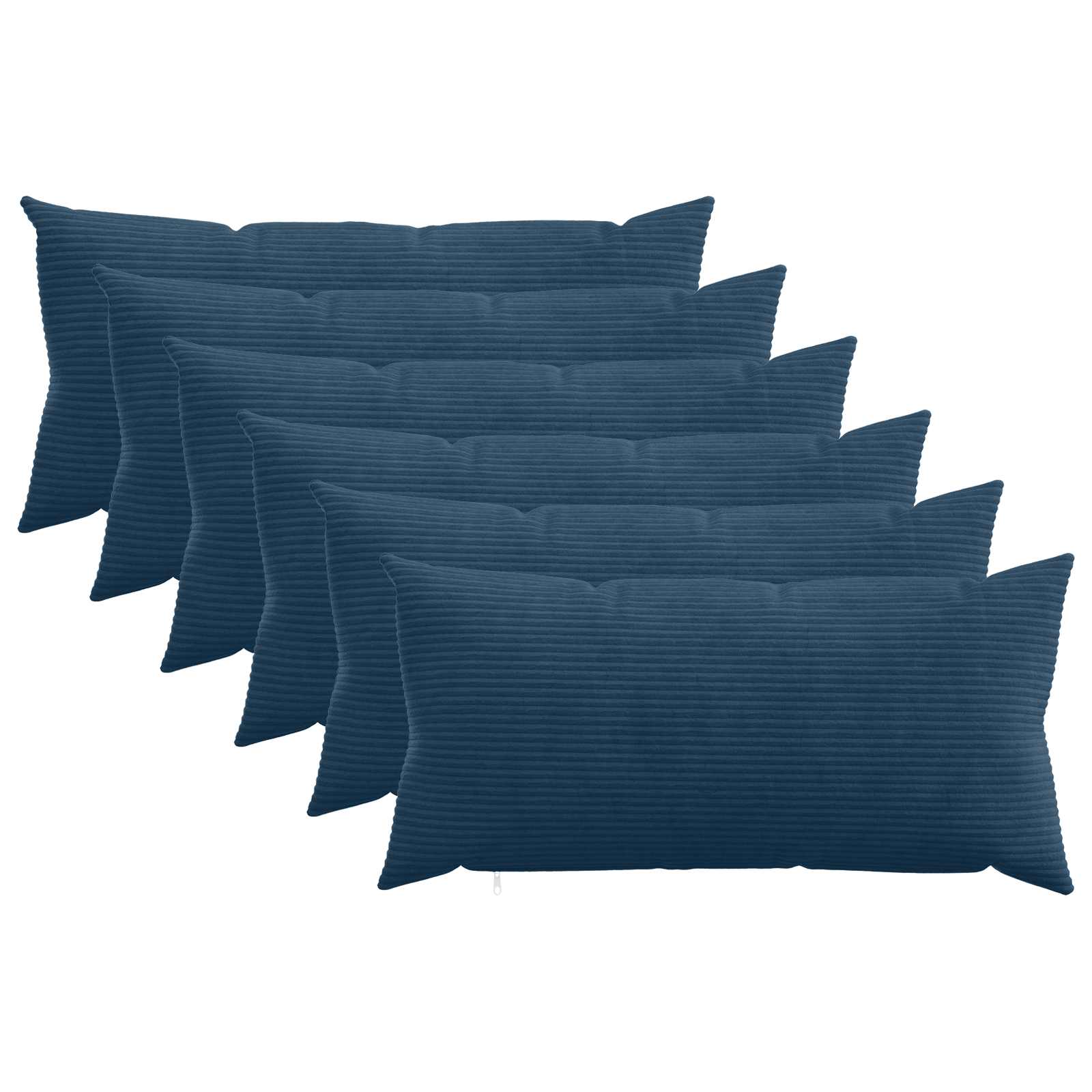 Párna huzat 6 pcs heerlen sötétkék 40 x 80 cm cord