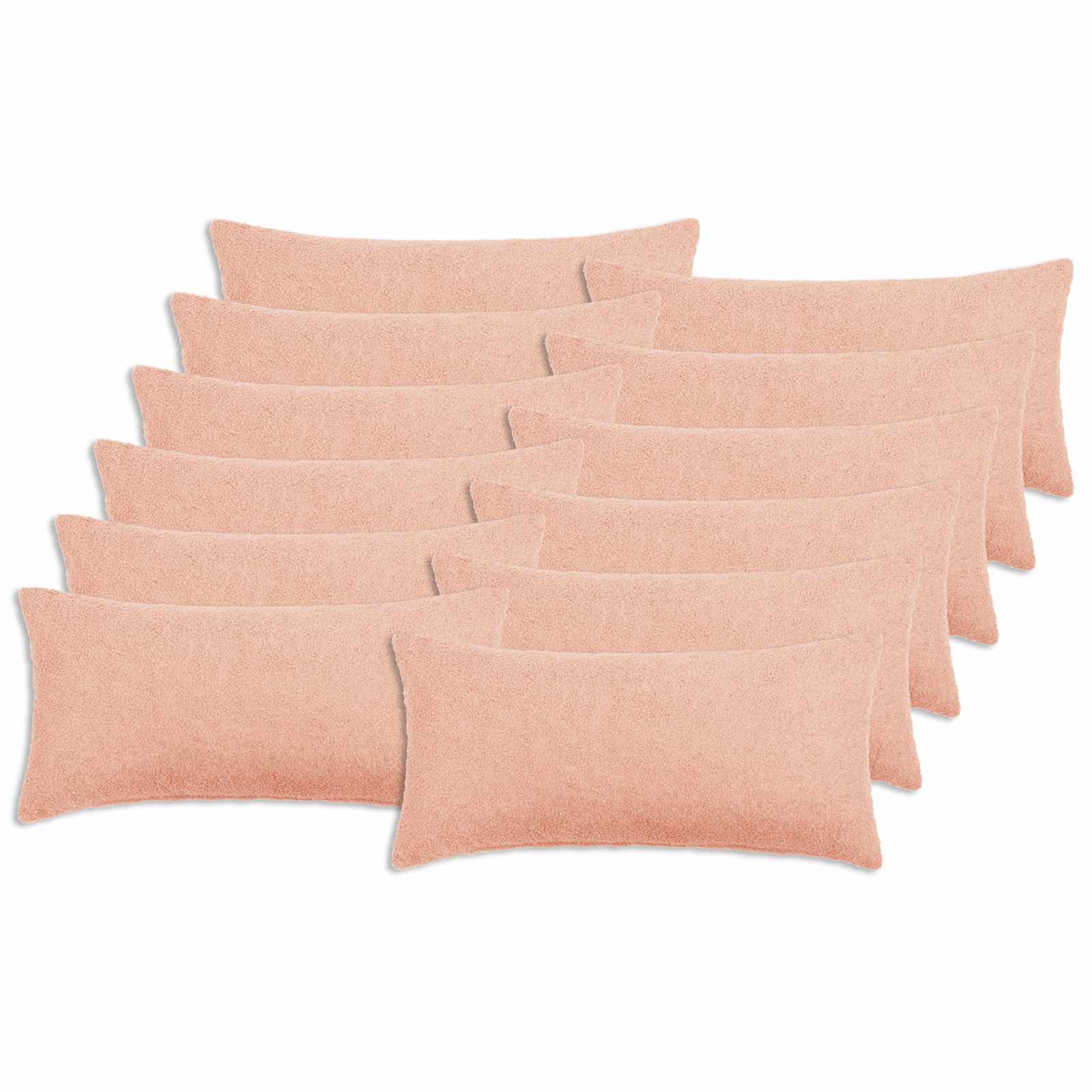 Párna huzat 12 pcs heerlen rózsaszín 40 x 80 cm bouclé