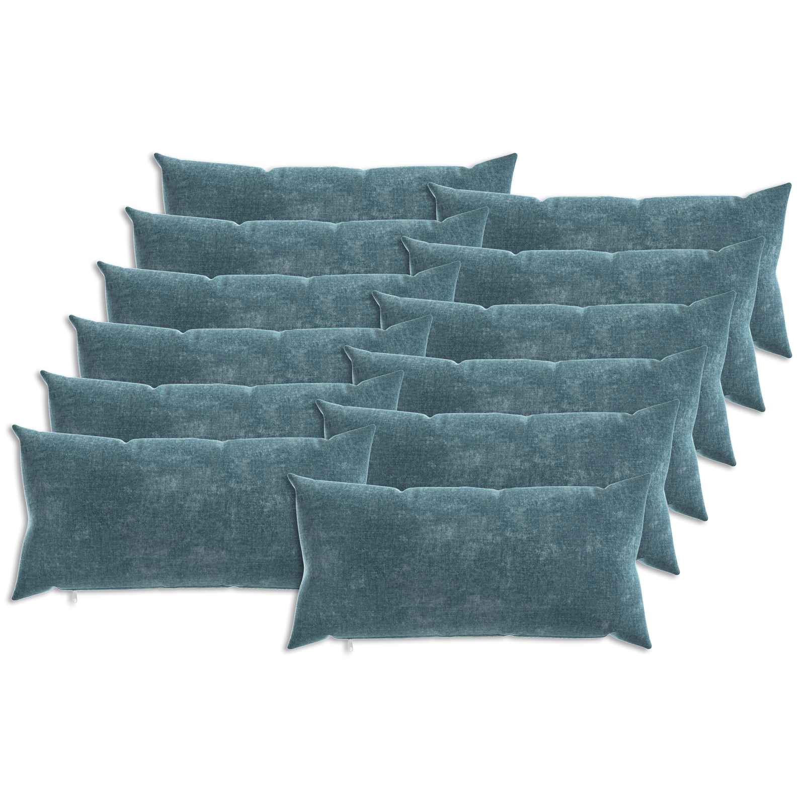 Párna huzat 12 db heerlen kék 40 x 80 cm chenille szövet