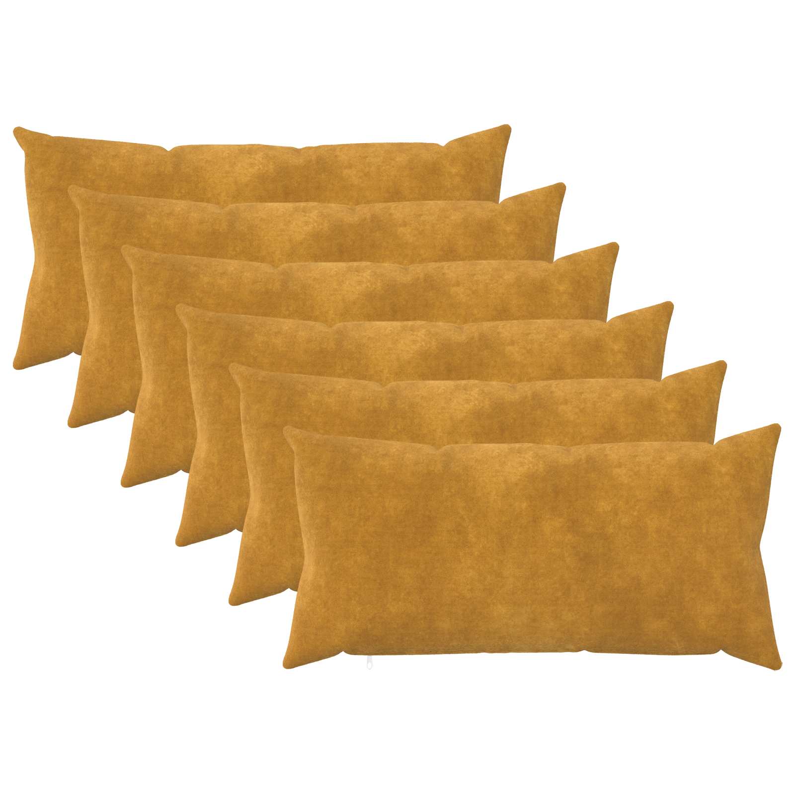 Párna huzat 6 pcs heerlen sárga 40 x 80 cm mikroszálas plüss