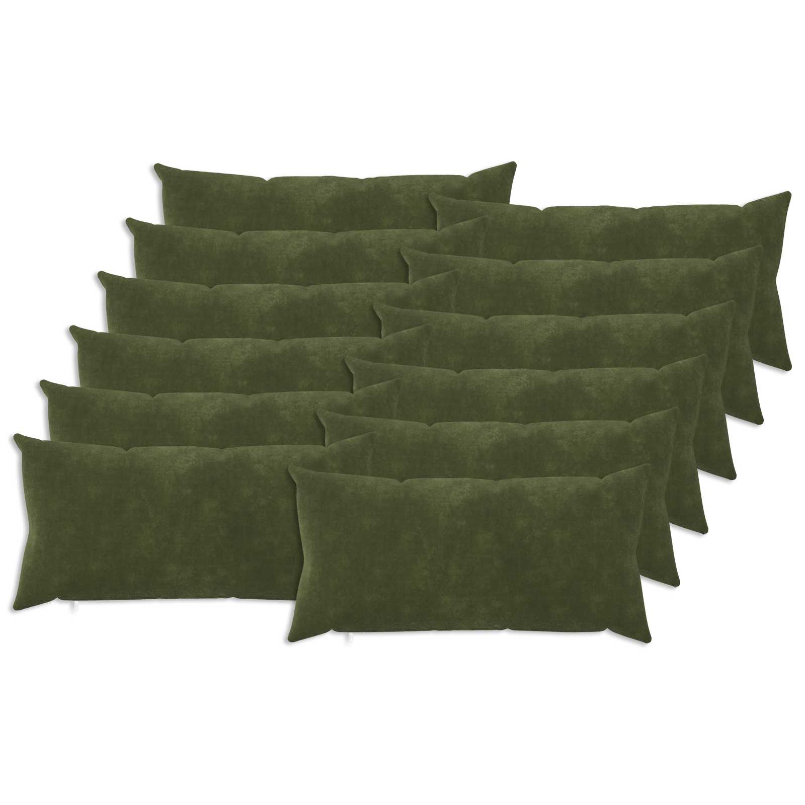 Párna huzat 12 pcs heerlen zöld 40 x 80 cm mikroszálas plüss