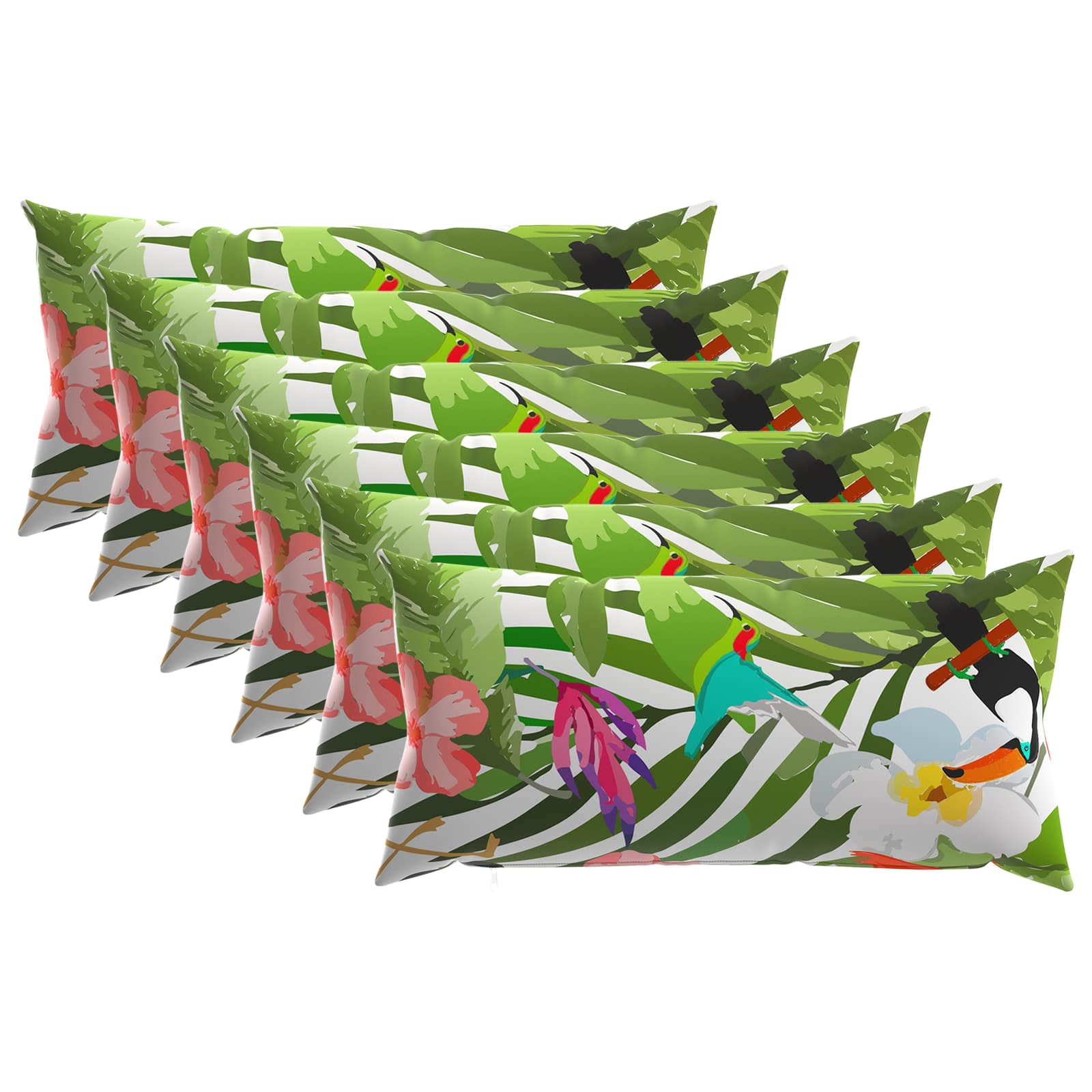 Párna huzat 6 pcs heerlen fekete 40 x 80 cm poliészter