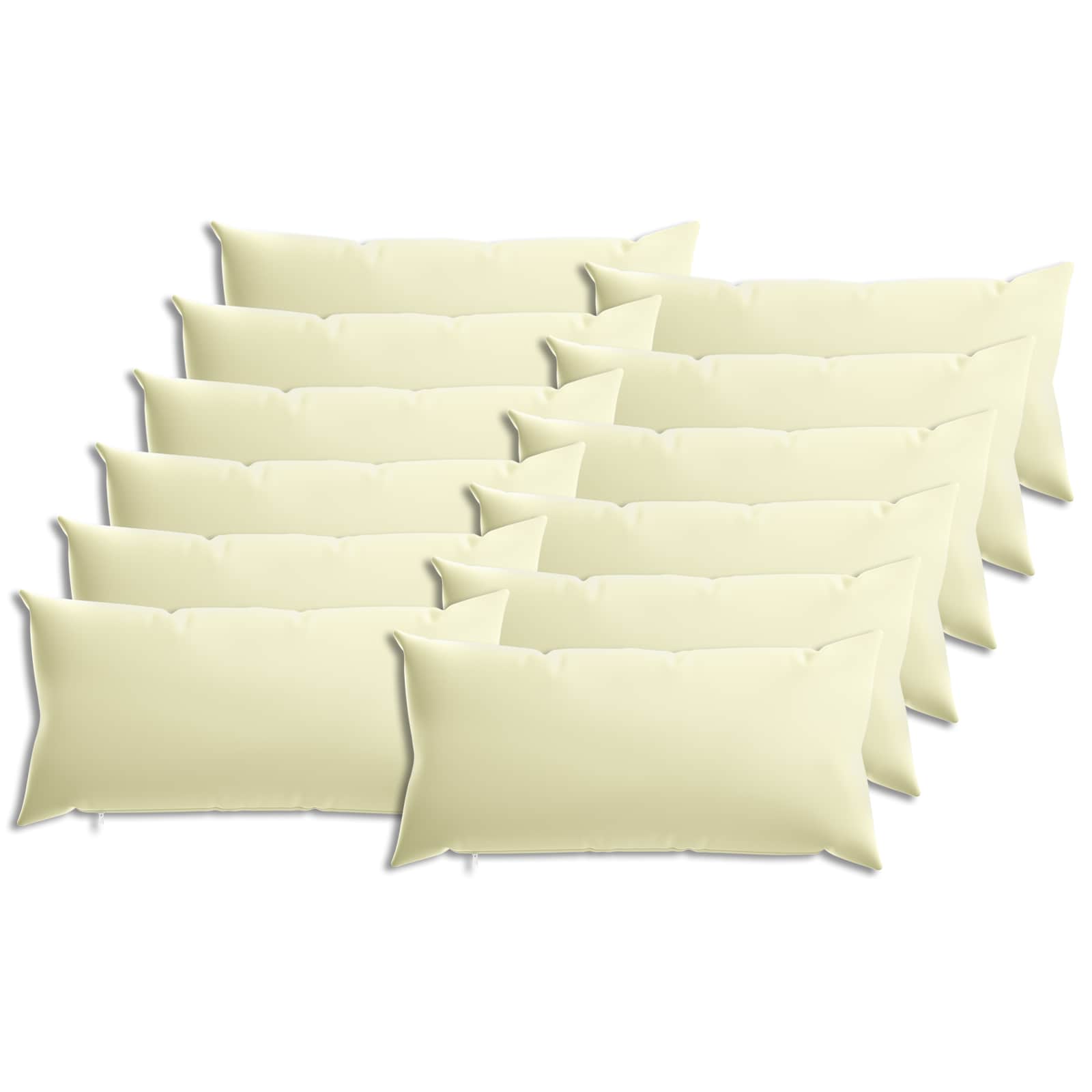 Párna huzat 12 pcs heerlen krémszínű 40 x 80 cm poliészter