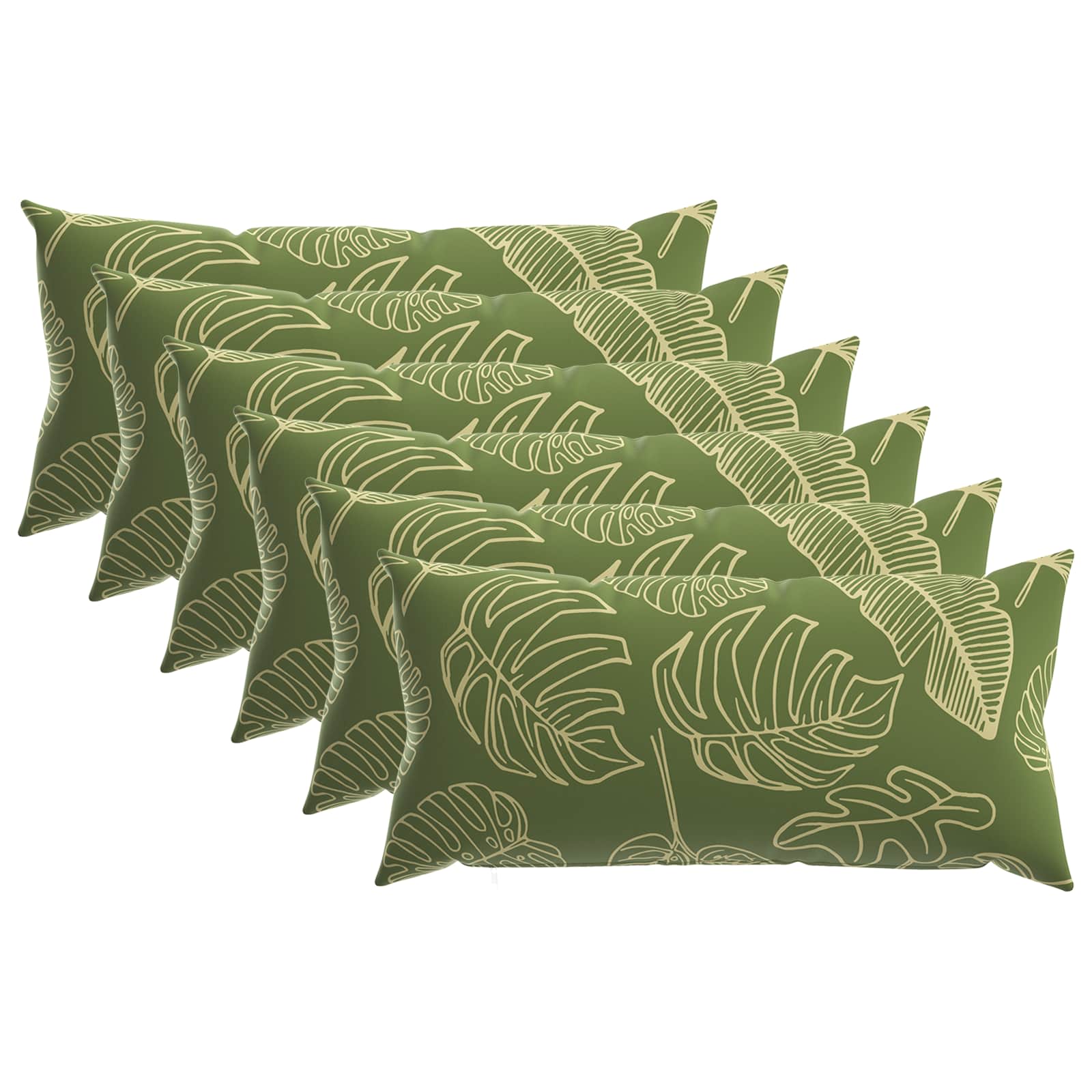 Párna huzat 6 pcs heerlen levélminta 40 x 80 cm poliészter