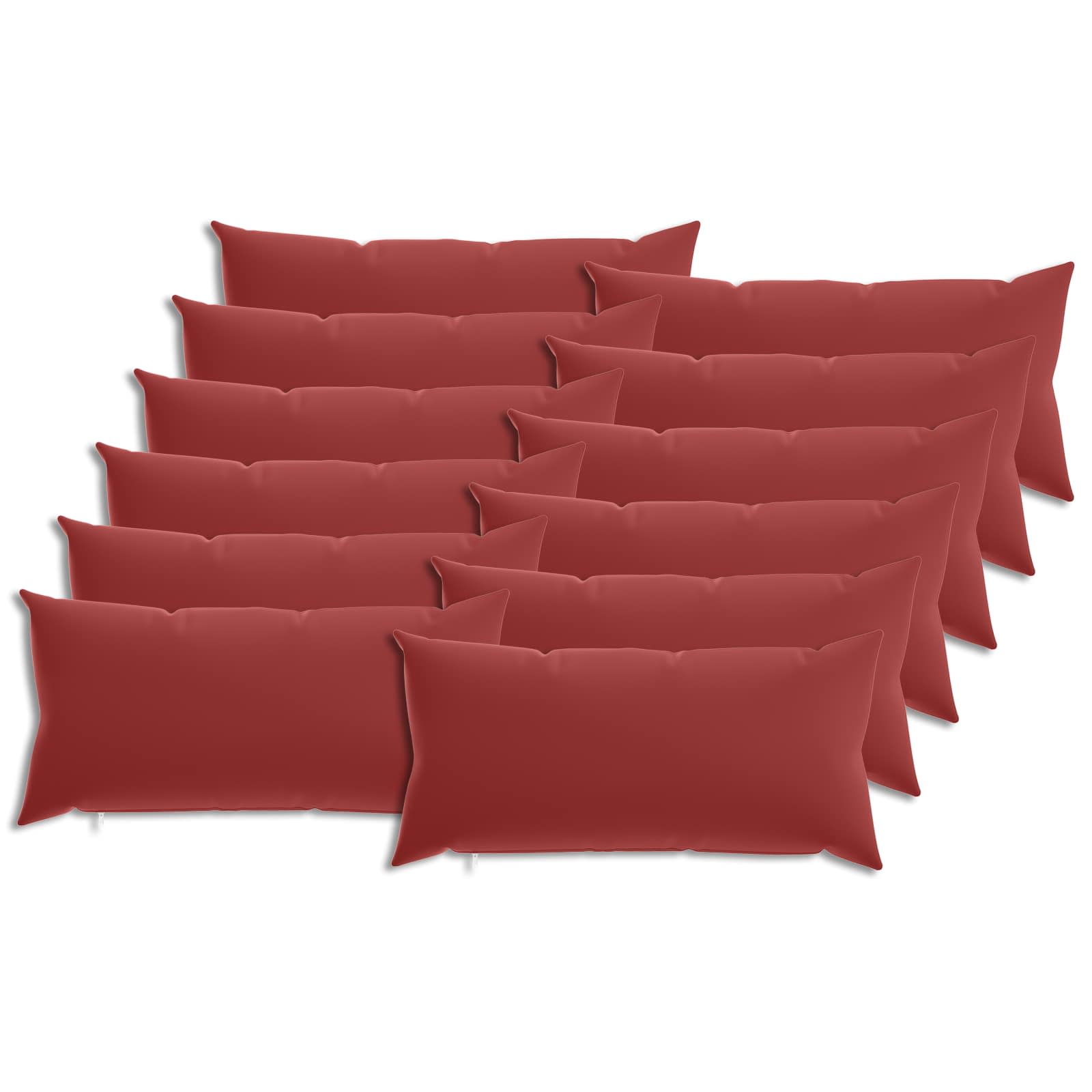 Párna huzat 12 pcs heerlen bordó 40 x 80 cm poliészter