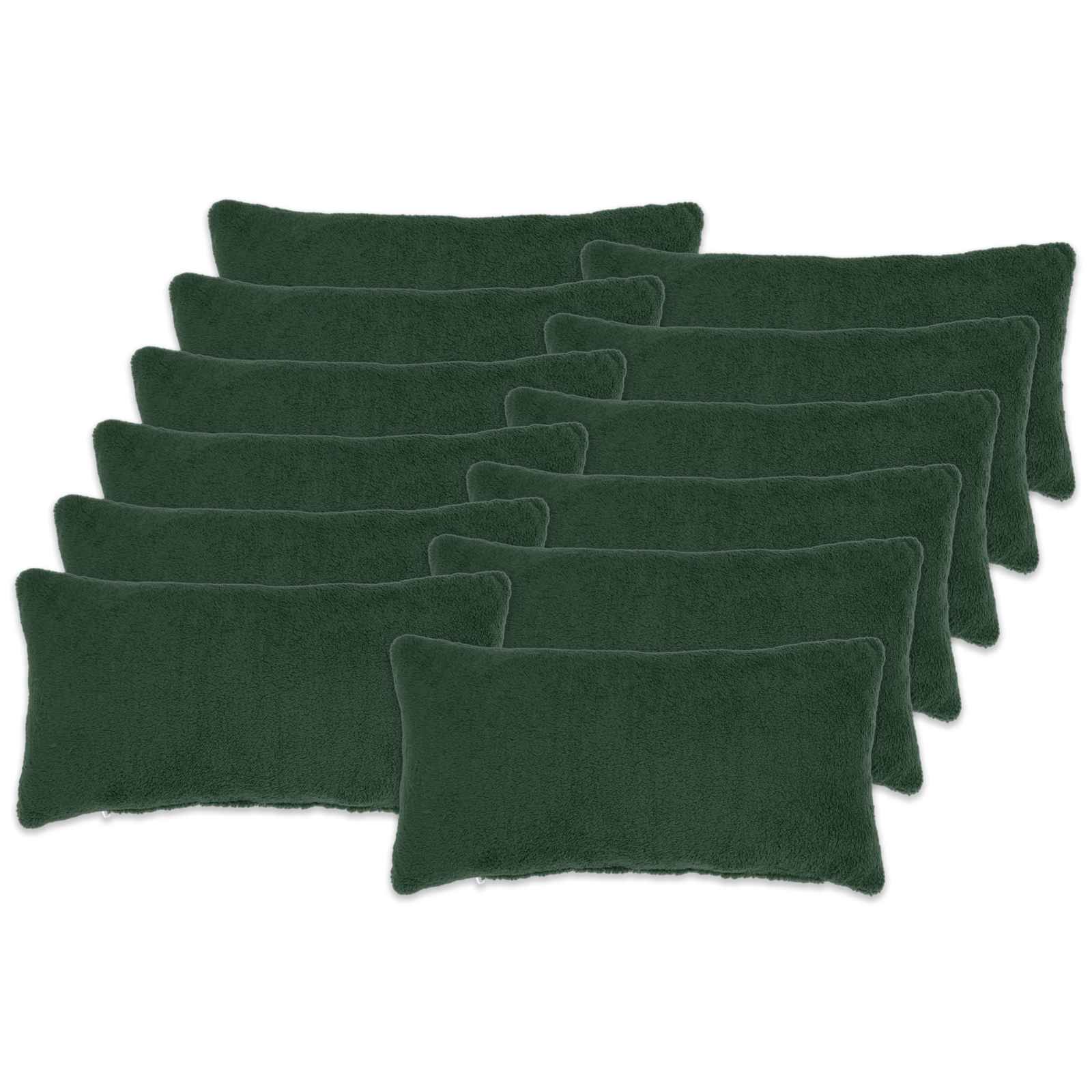 Párna huzat 12 pcs heerlen sötétzöld 40 x 80 cm bouclé