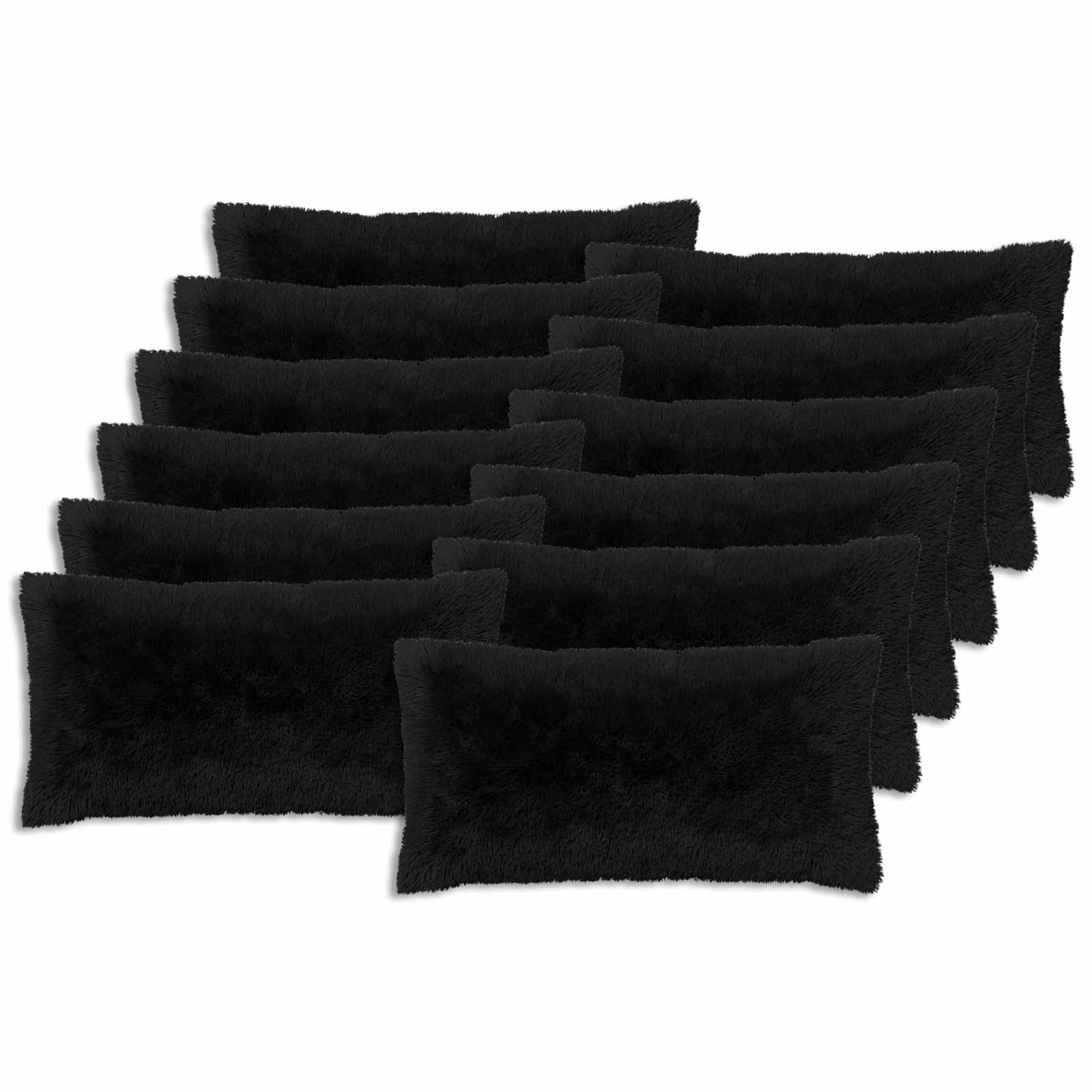 Párna huzat 12 pcs heerlen fekete 40 x 80 cm pv mikroplüss