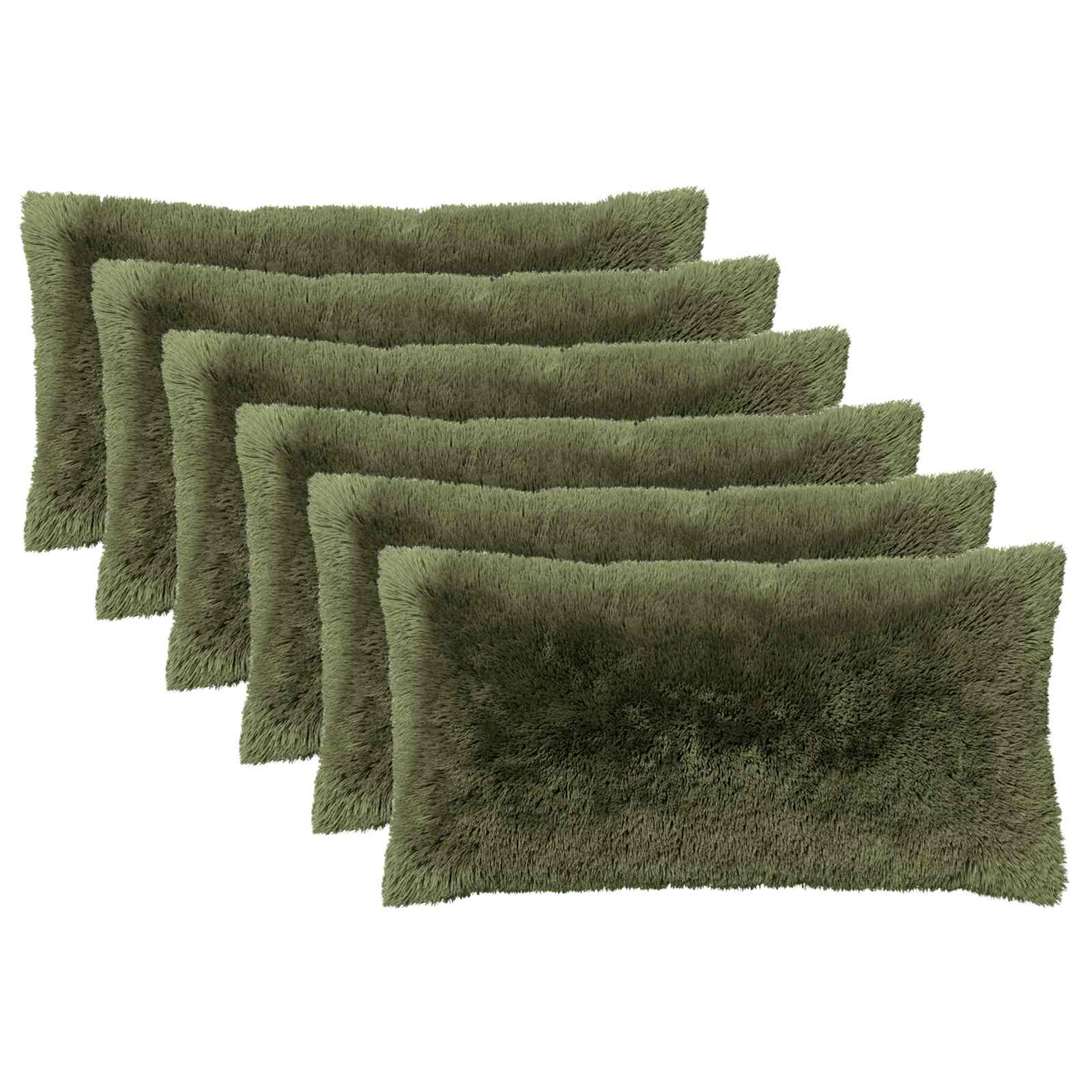 Párna huzat 6 pcs heerlen zöld 40 x 80 cm pv mikroplüss