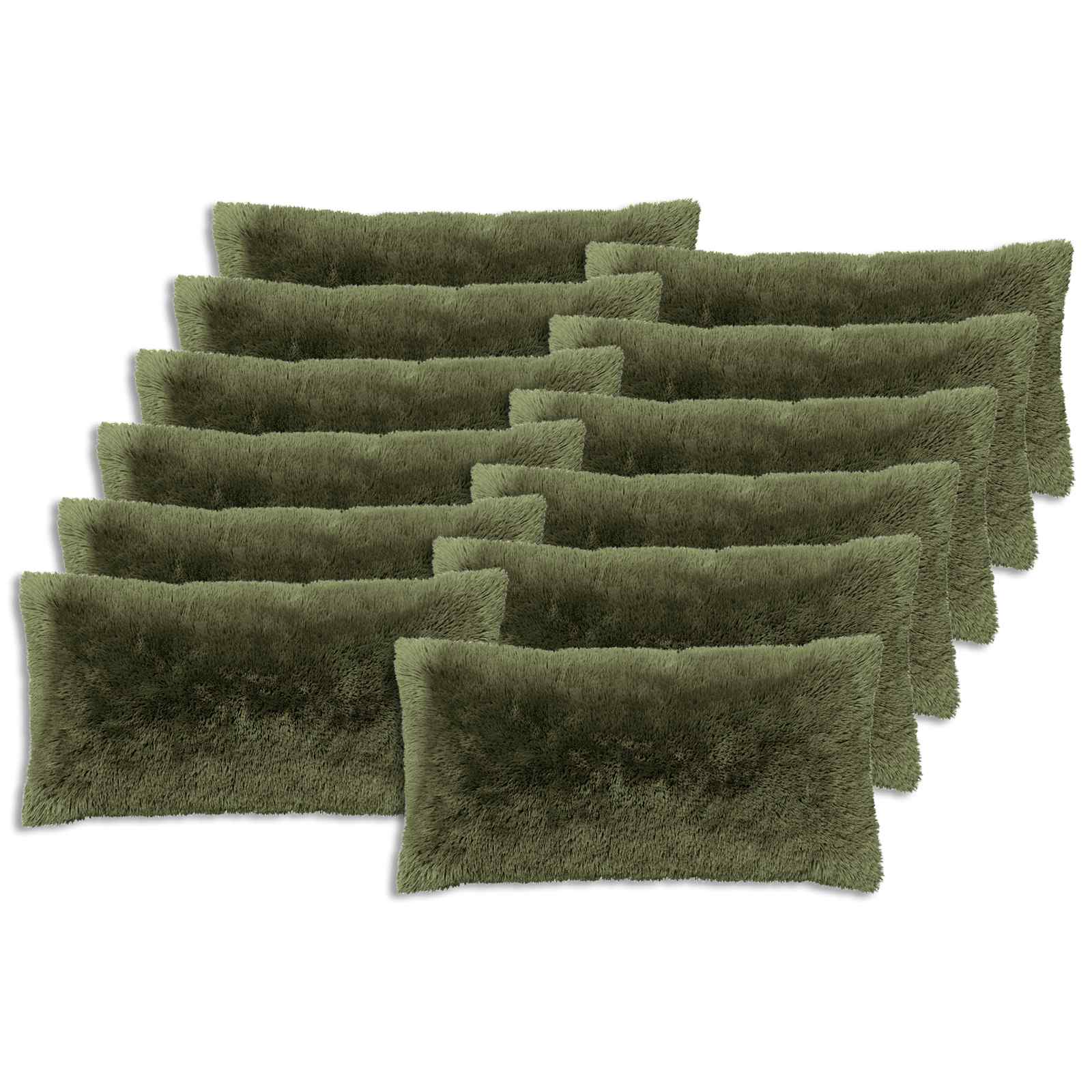 Párna huzat 12 pcs heerlen zöld 40 x 80 cm pv mikroplüss