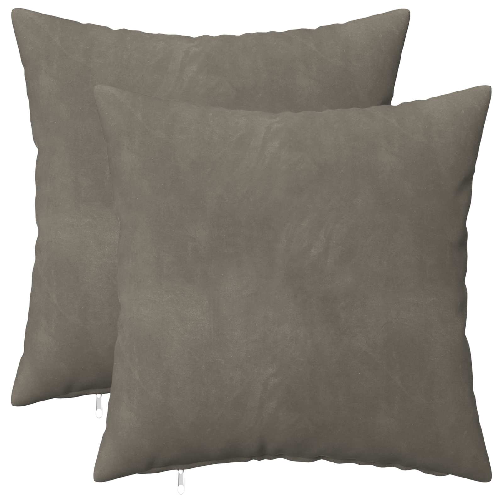 Párna huzat 2 pcs heerlen világosszürke 45 x 45 cm bársony