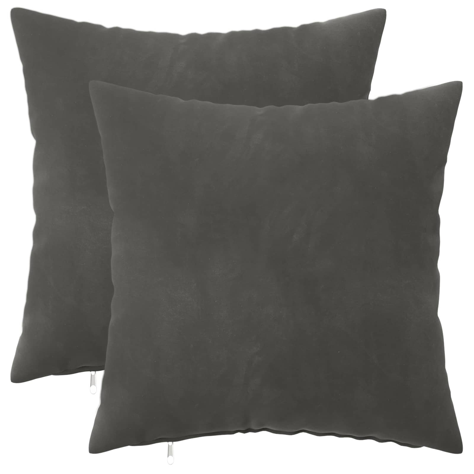 Párna huzat 2 pcs heerlen sötétszürke 45 x 45 cm bársony