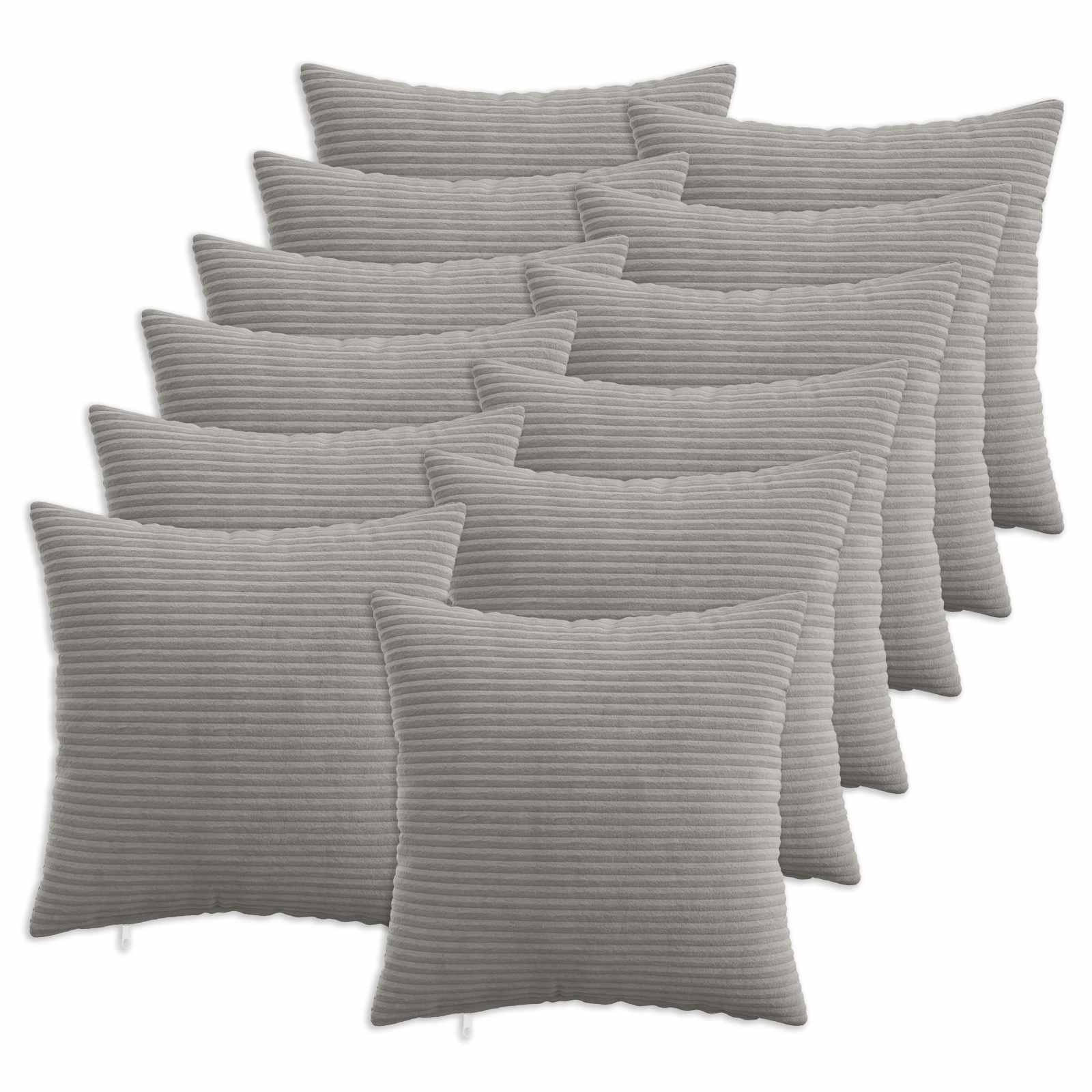 Párna huzat 12 pcs heerlen világosszürke 45 x 45 cm cord