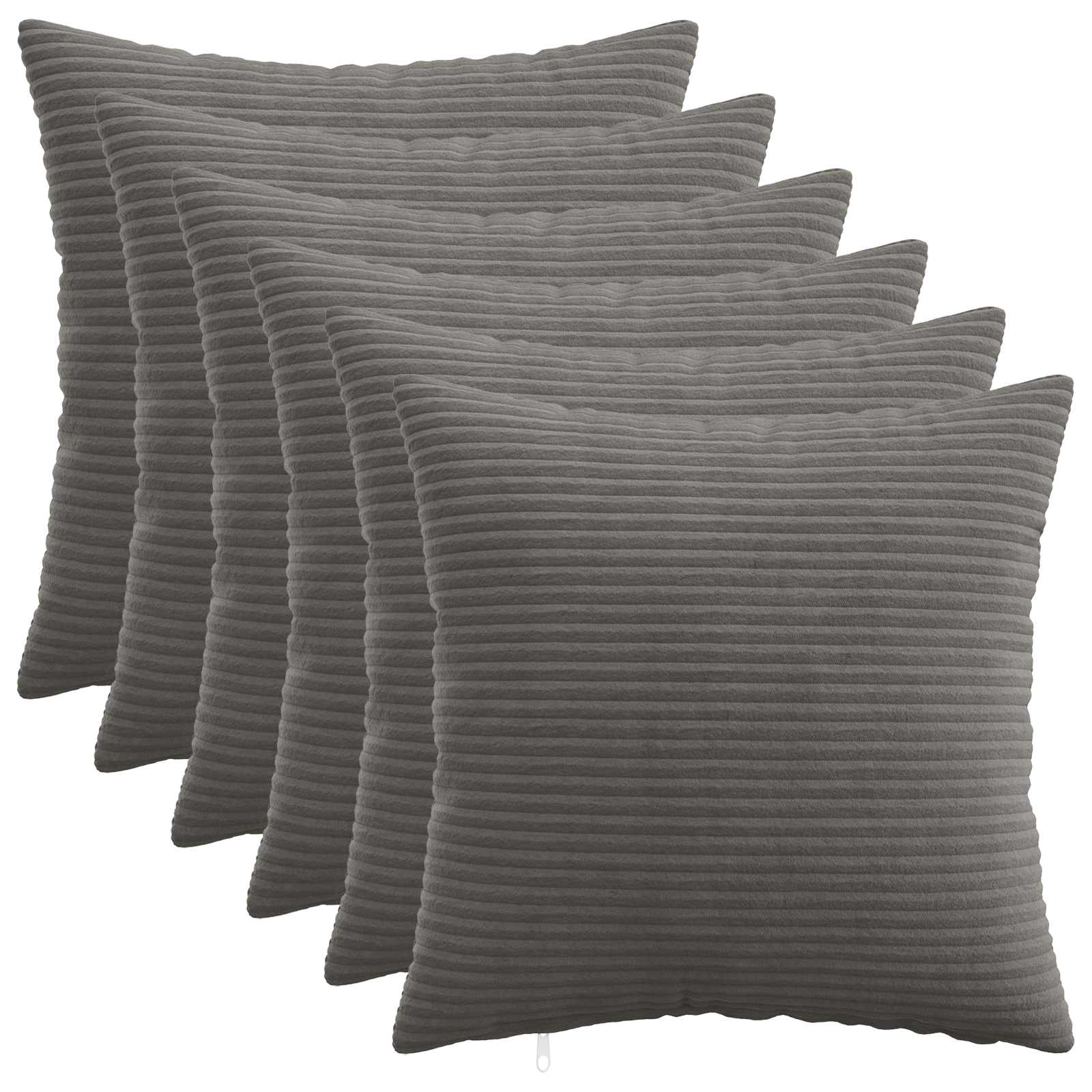 Párna huzat 6 pcs heerlen sötétszürke 45 x 45 cm cord