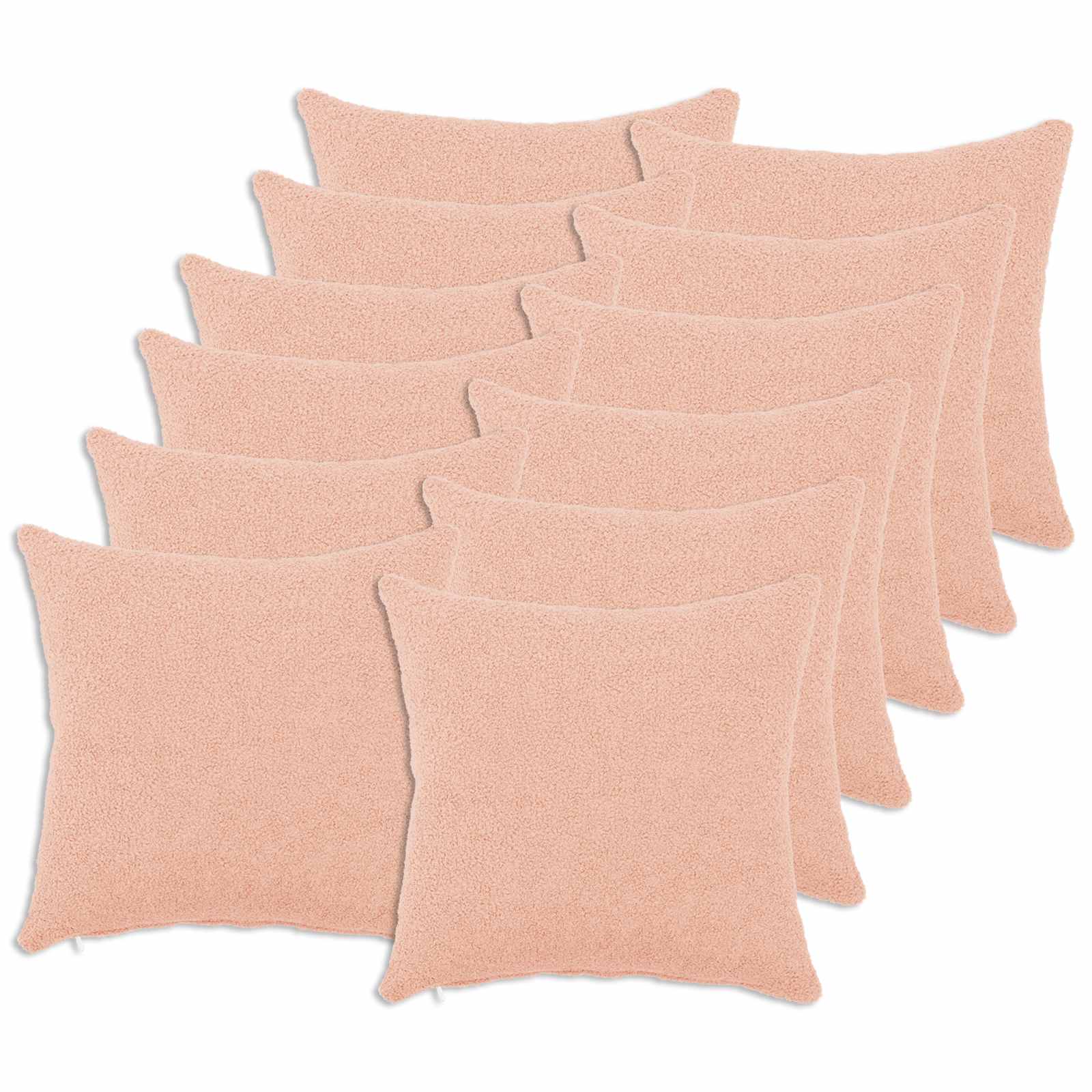 Párna huzat 12 pcs heerlen rózsaszín 45 x 45 cm bouclé