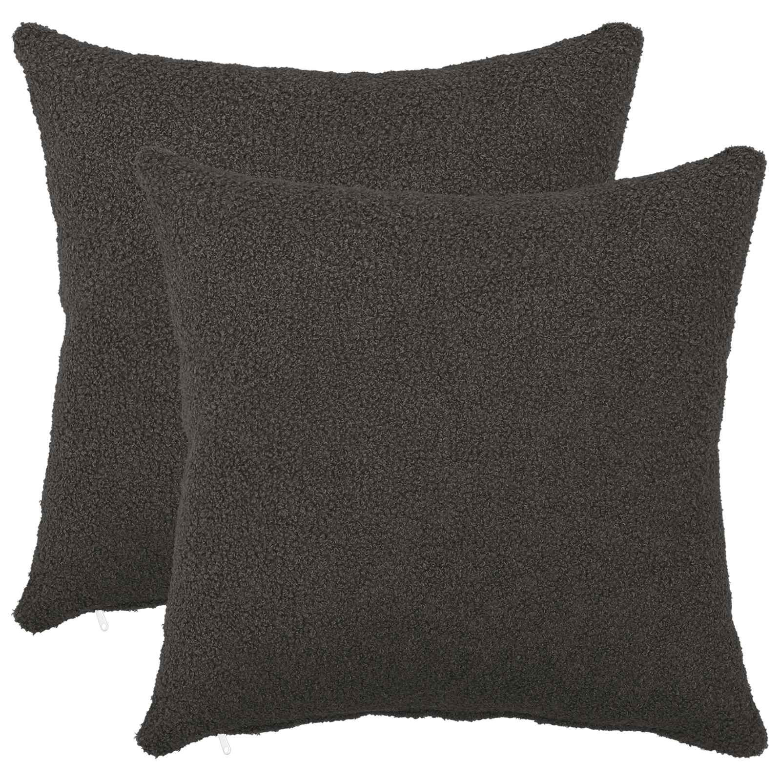 Párna huzat 2 pcs heerlen sötétszürke 45 x 45 cm bouclé