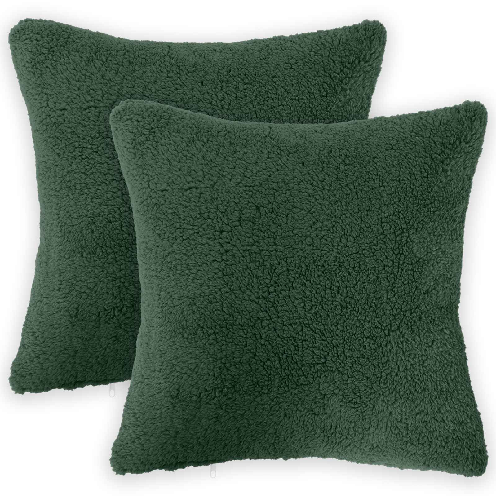 Párna huzat 2 pcs heerlen sötétzöld 45 x 45 cm bouclé