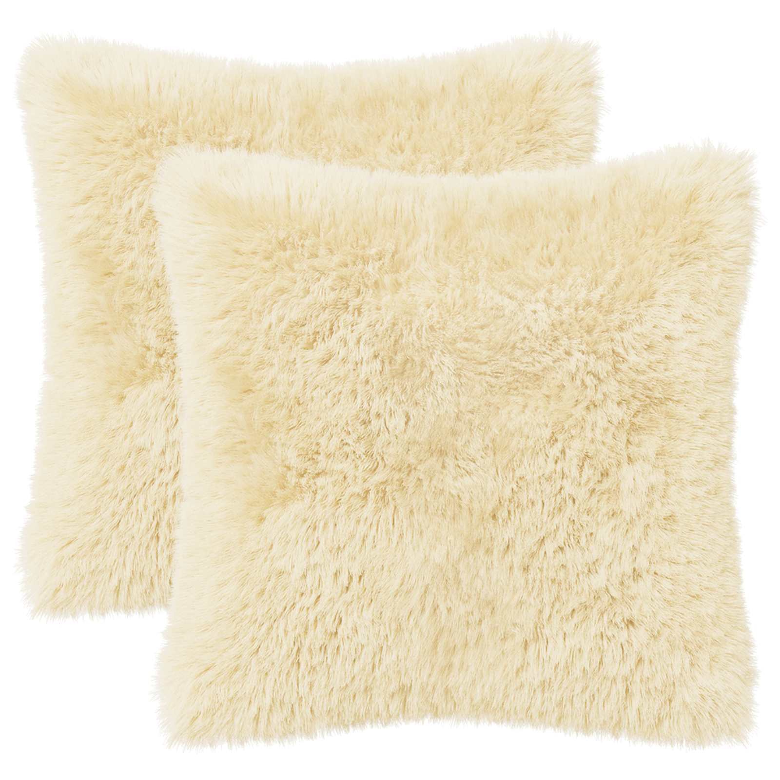 Párna huzat 2 pcs heerlen krémszínű 45 x 45 cm pv mikroplüss