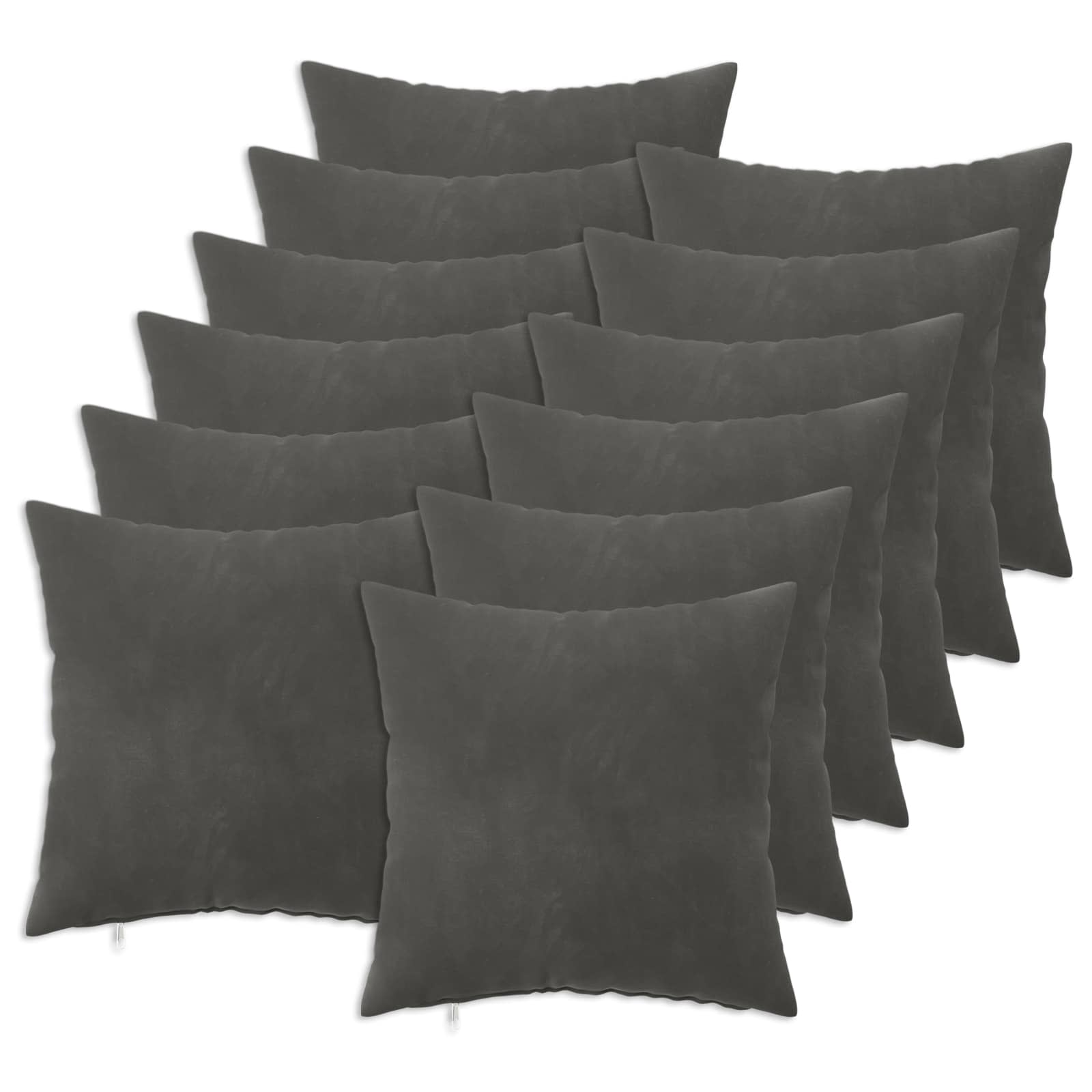 Párna huzat 12 pcs heerlen sötétszürke 50 x 50 cm bársony