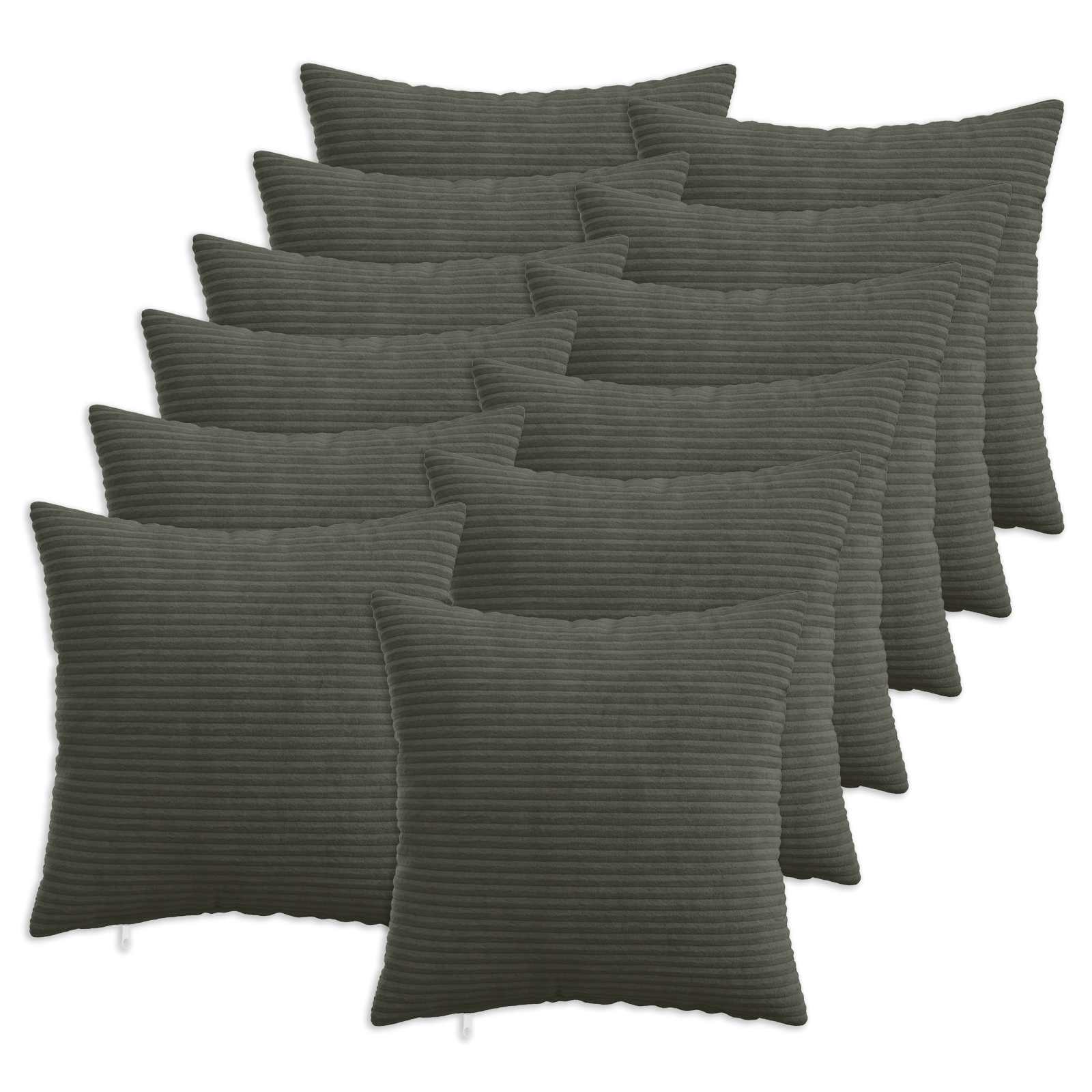 Párna huzat 12 pcs heerlen antracitszürke 50 x 50 cm cord