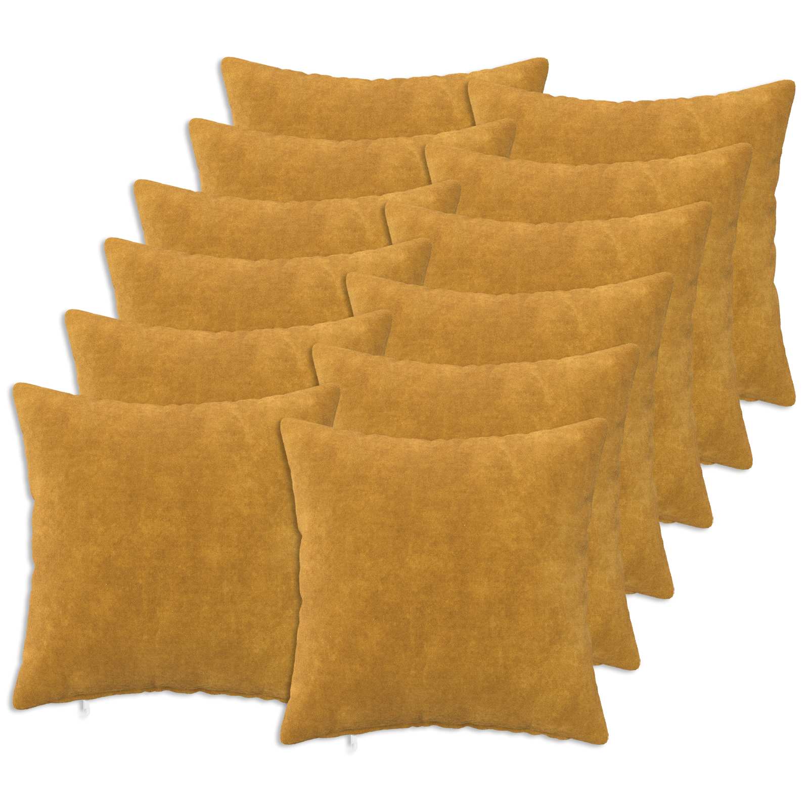 Párna huzat 12 pcs heerlen sárga 50 x 50 cm mikroszálas plüss