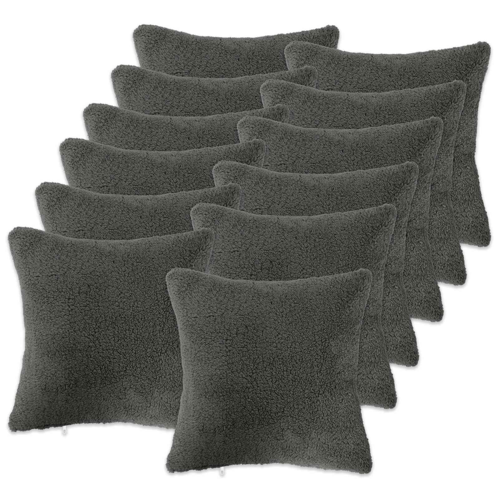 Párna huzat 12 pcs heerlen sötétszürke 50 x 50 cm bouclé